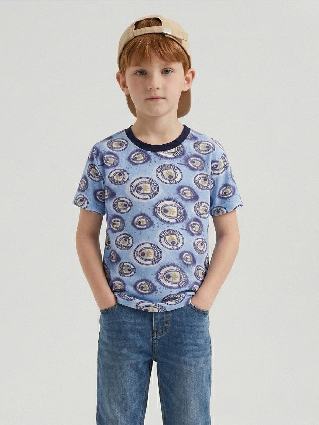 Eteenz Boys Premium Cotton Manchester City Printed T-shirt