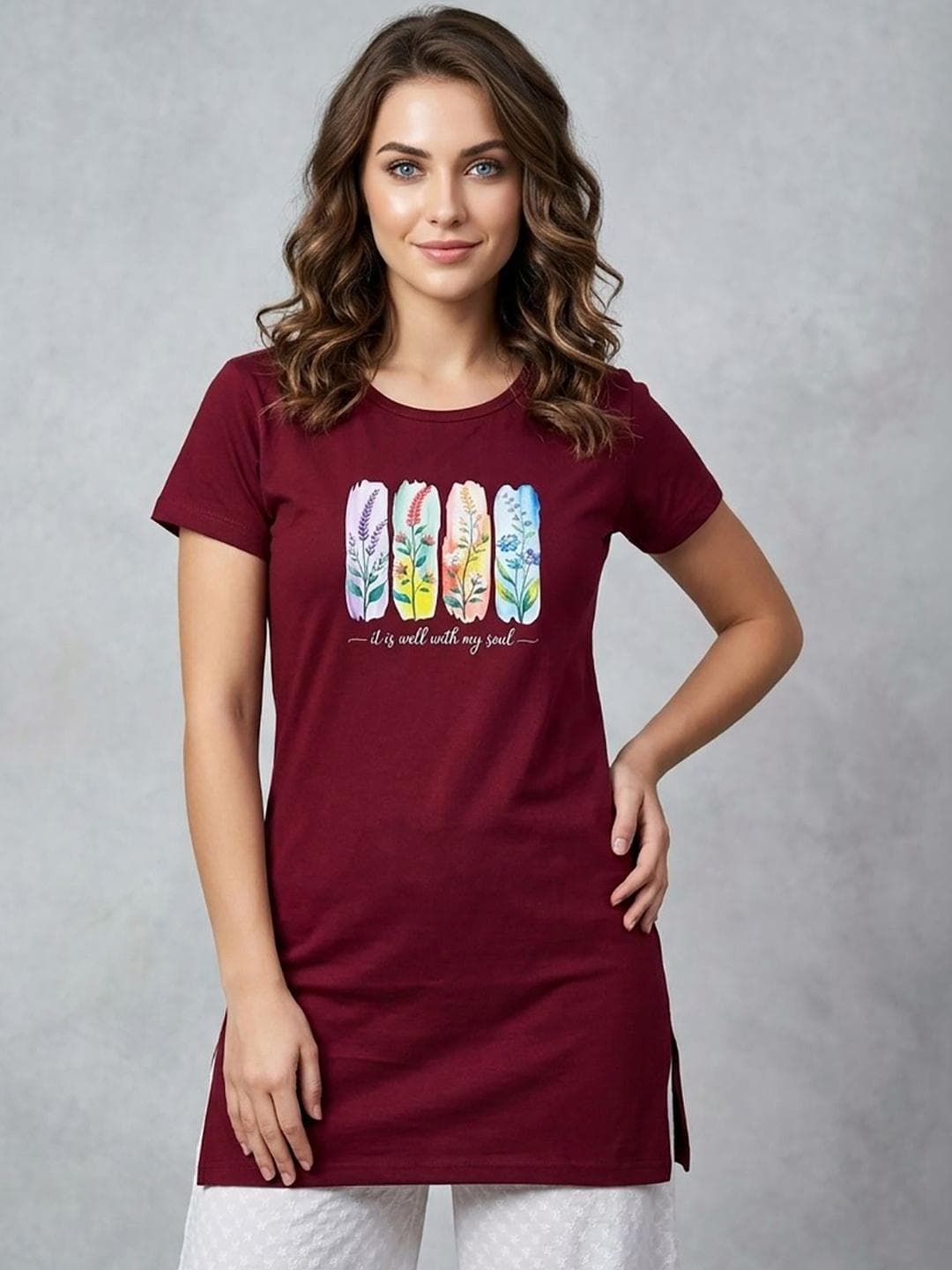 The Roadster Lifestyle Co. Graphic Printed Round Neck Cotton Lounge T-Shirt