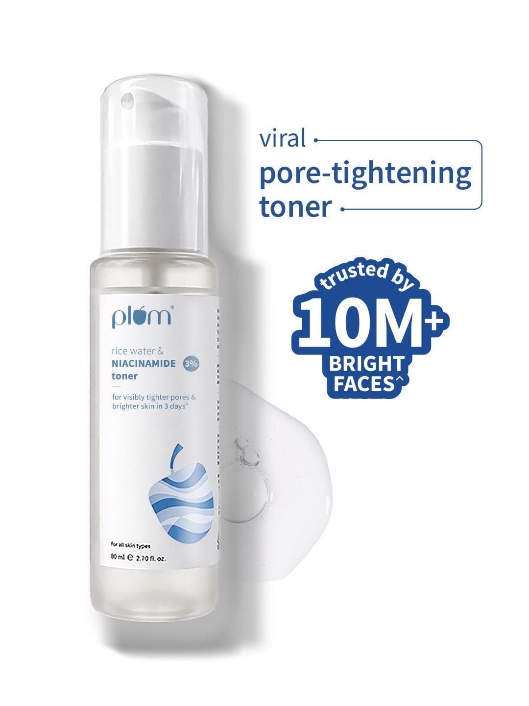 Buy Plum 3% Niacinamide Alcohol Free Toner With Rice Water 80 Ml - - Personal Care for Unisex