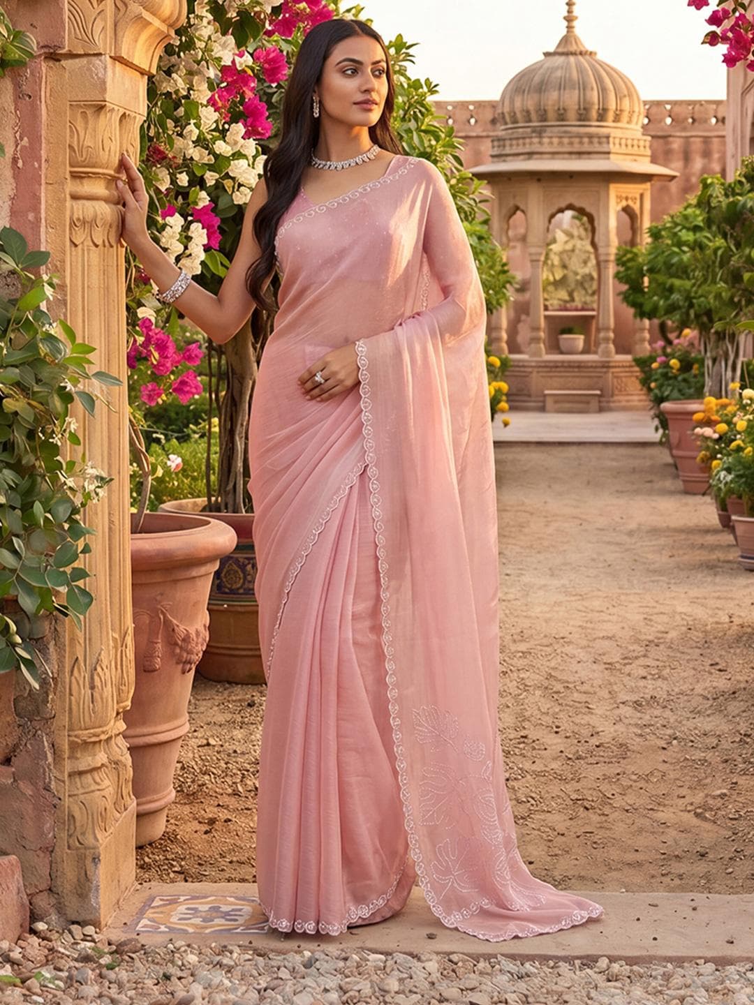 kasee Embellished Beads and Stones Saree