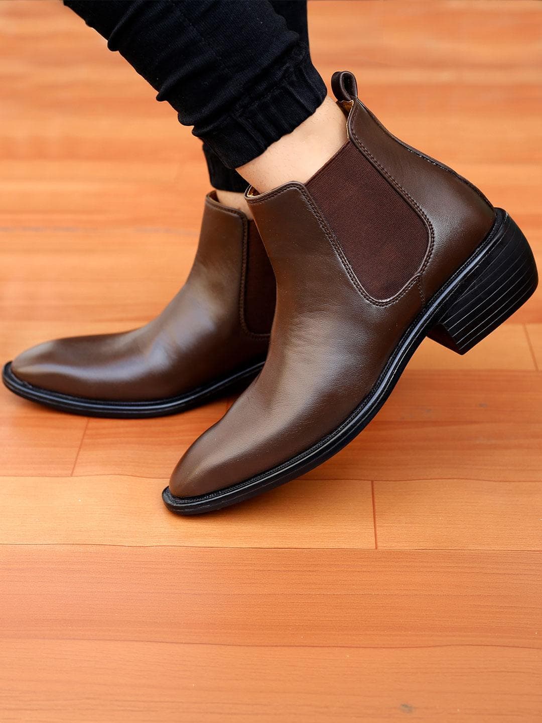 Buy Bxxy Men Block Heeled Chelsea Boots - - Footwear for Men