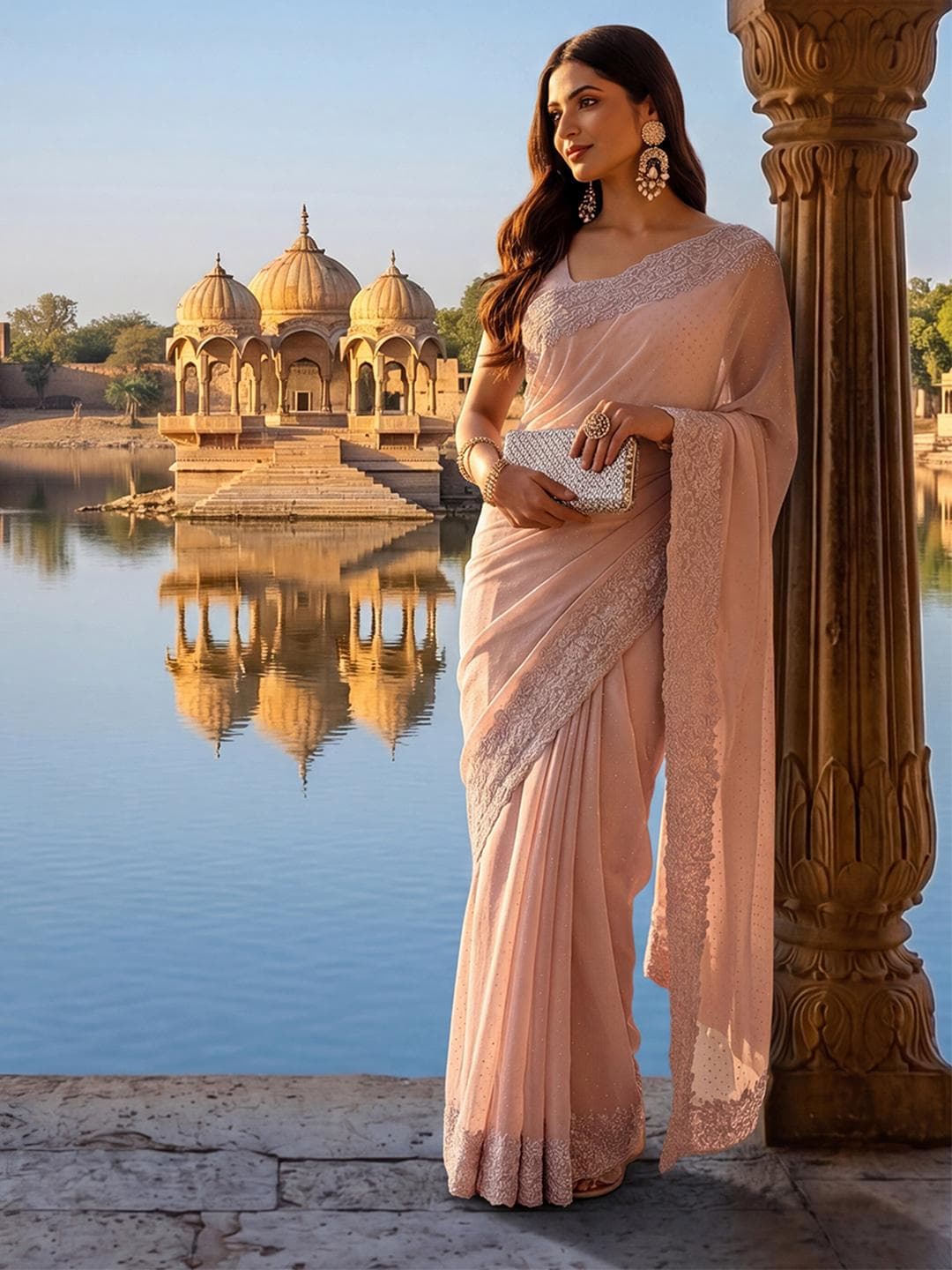 kasee Embellished Beads and Stones Saree
