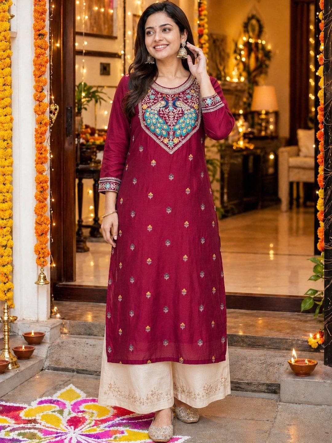 rarethread Women Embellished Sequinned Kurta