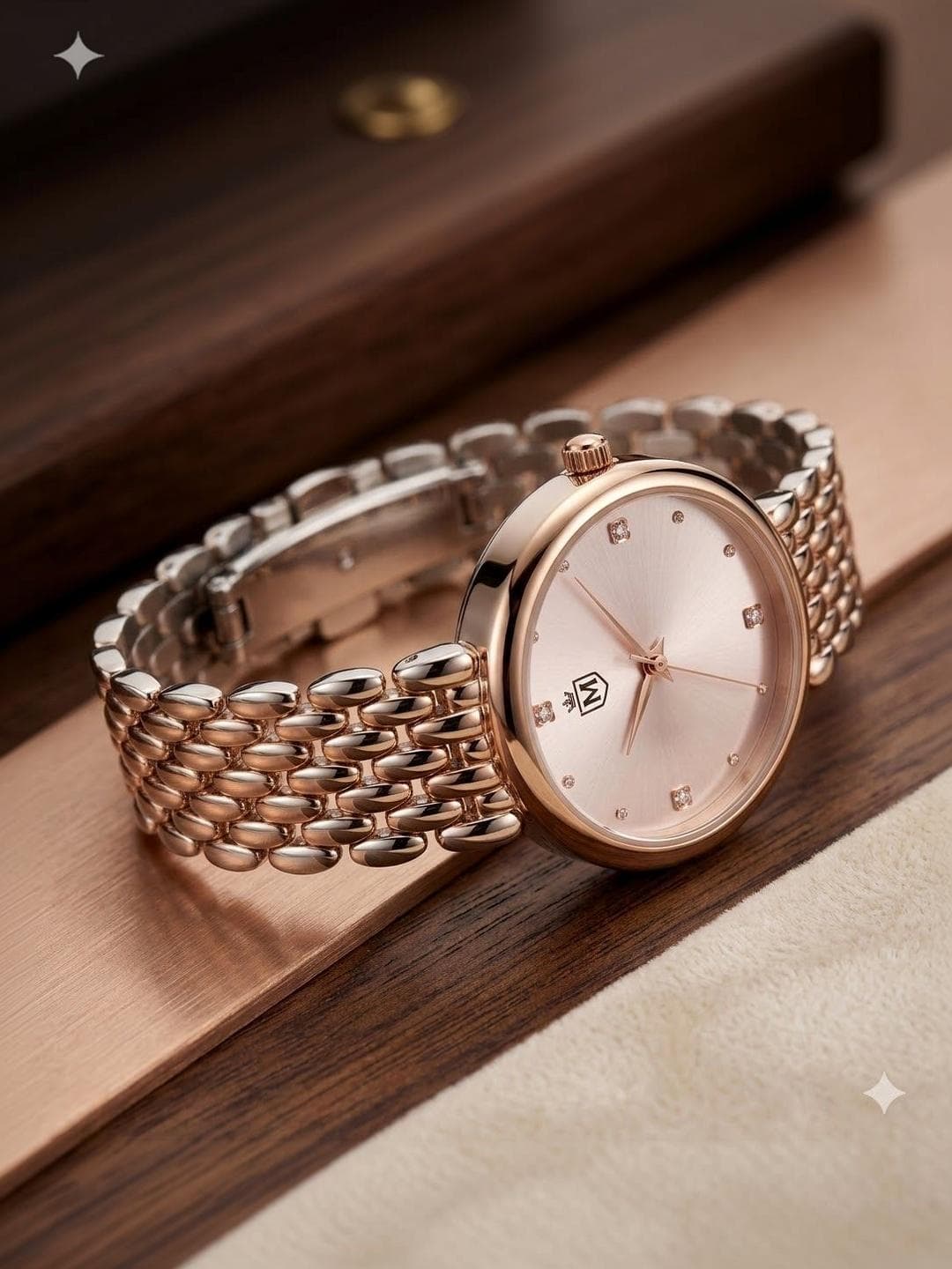 Moover Women Dial & Bracelet Style Straps Analogue Watch EDW-RG-000J2