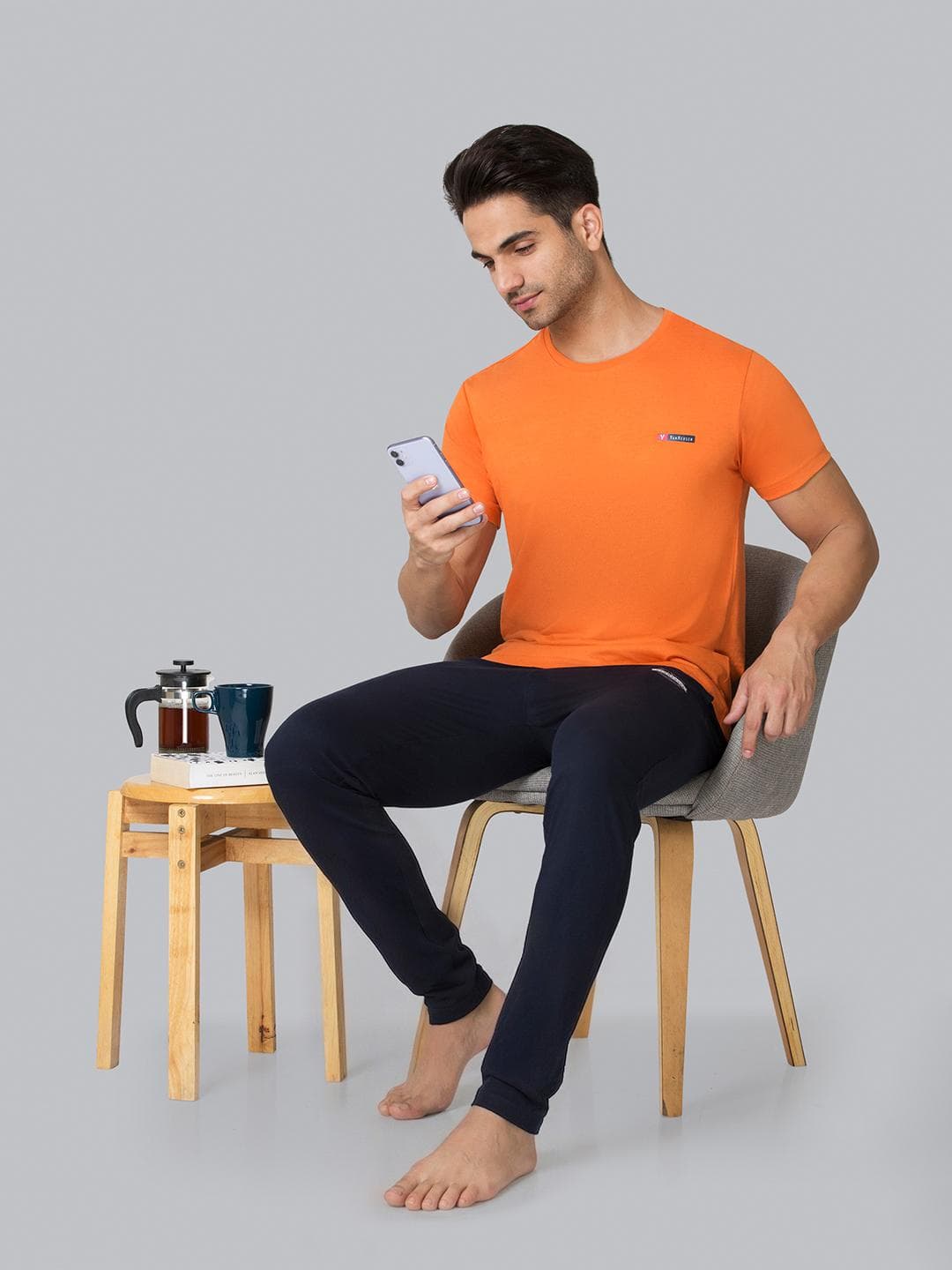 Buy Van Heusen Innerwear Men Crew Neck Lounge Tshirts - - Apparel for Men