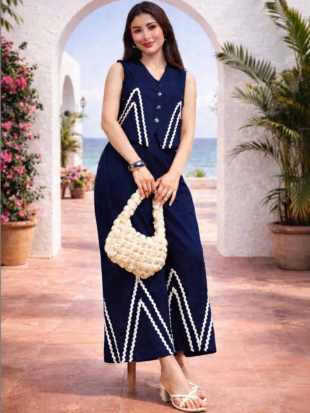 Buy Ramyka Printed Top With Palazzos - - Apparel for Women