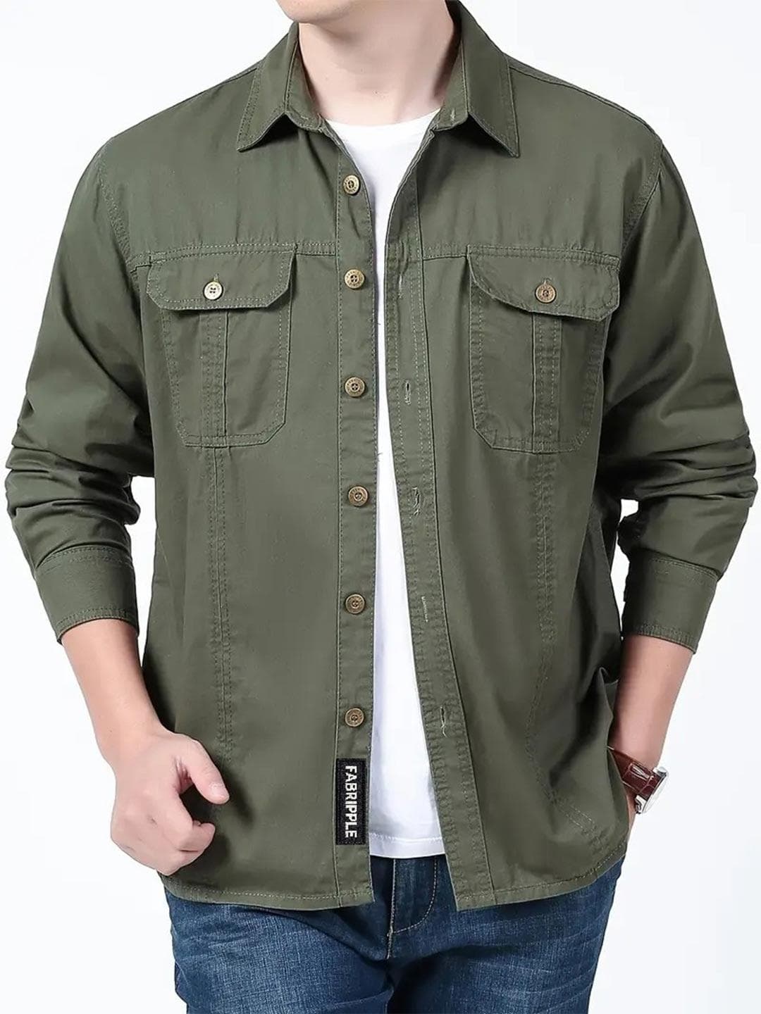 FABRIPPLE Men Classic Casual Shirt
