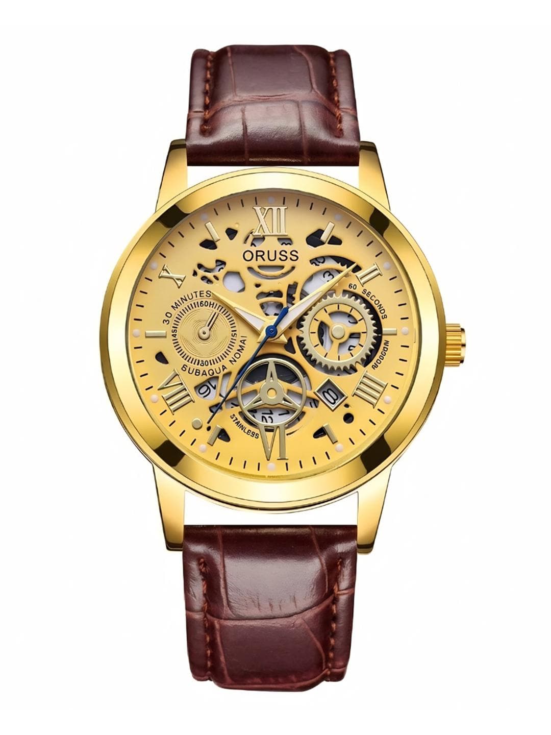Buy ORUSS Men Dial & Leather Straps Analogue Watch HFBFCBCAFDHE - - Accessories for Men