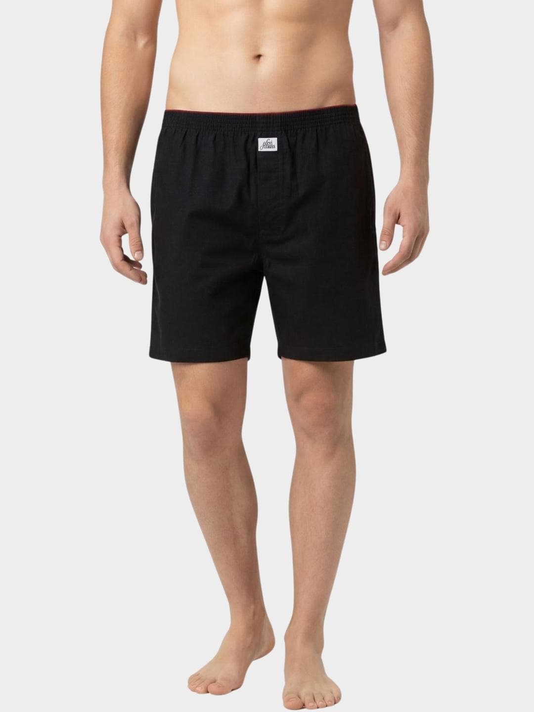 Buy Levis 074 Men Regular Fit Solid Woven Cotton Boxer Shorts With Back Pocket - - Apparel for Men