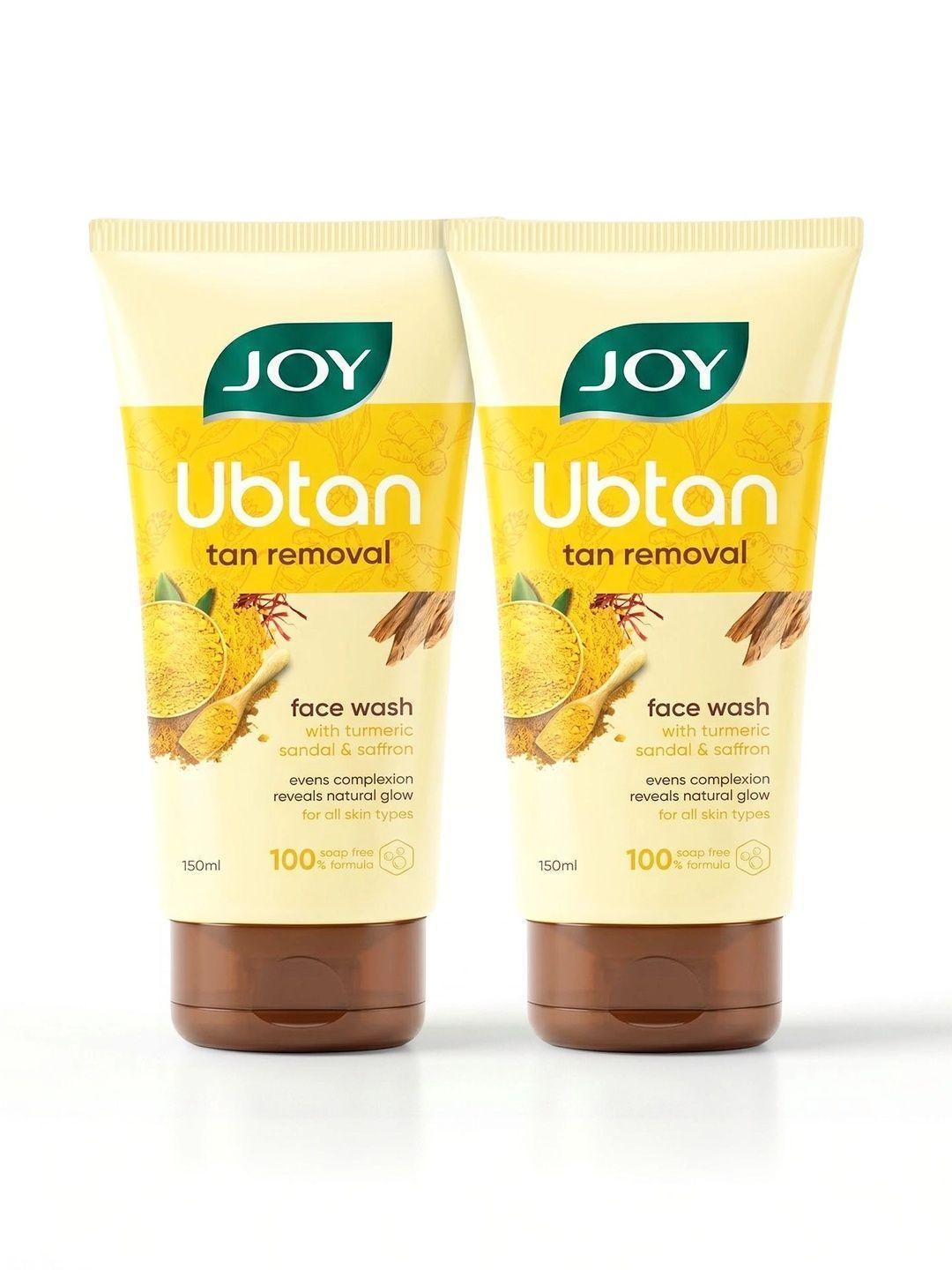 Buy JOY Set Of 2 Joy Ubtan Tan Removal Face Wash For Natural Glowing Skin 150ml Each - - Personal Care for Unisex