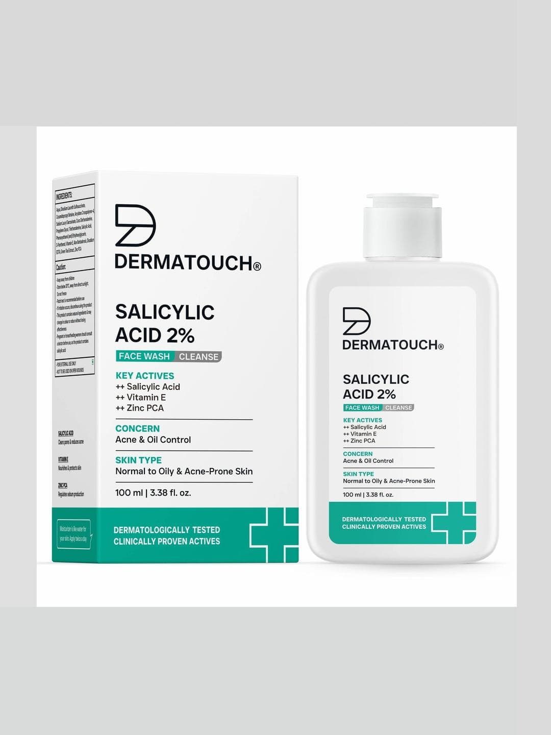 Buy Dermatouch Salicylic Acid 2% Face Wash With Vitamin E & Zinc PCA 100 Ml - - Personal Care for Unisex