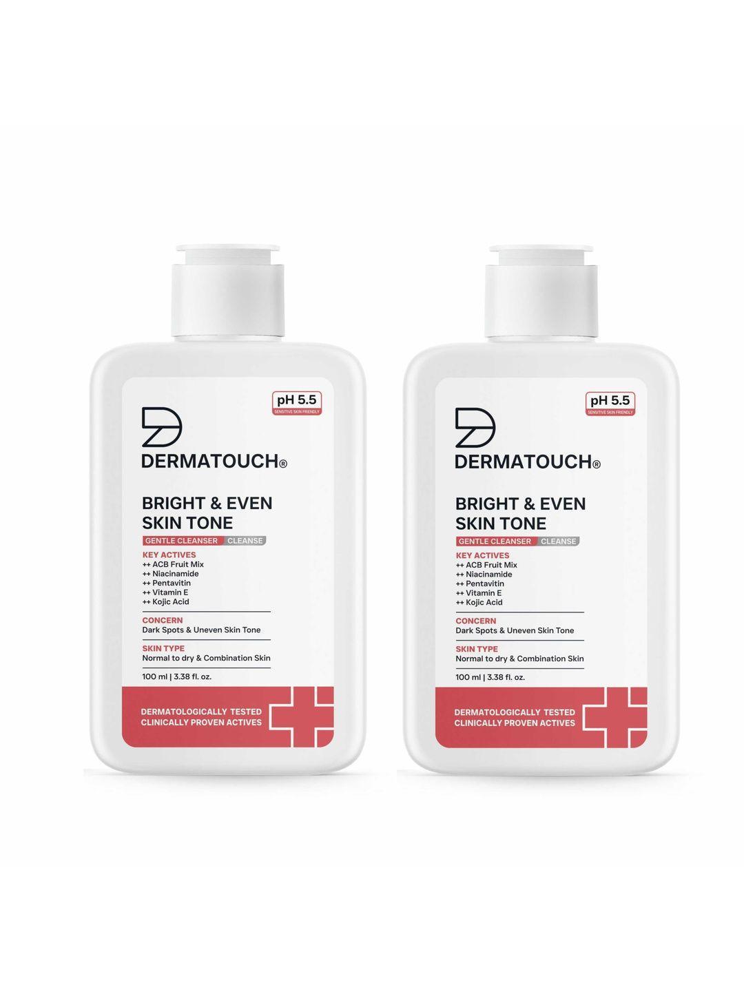 Buy Dermatouch Set Of 2 Bright & Even Skin Tone Gentle Cleanser 100 Ml Each - - Personal Care for Unisex