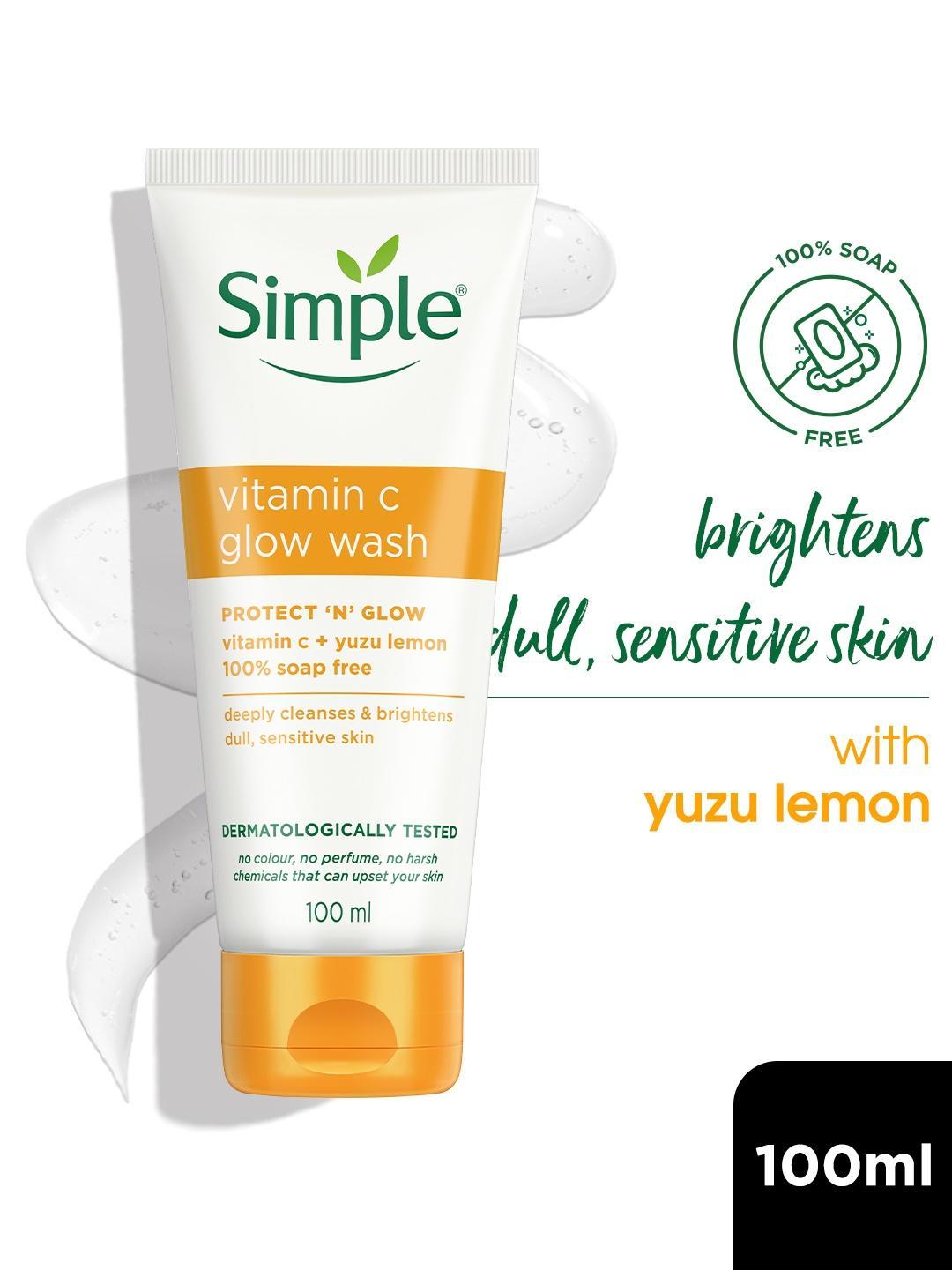 Buy Simple Protect N Glow Vitamin C Glow Facial Wash With Vit B3 & B5 100ml - - Personal Care for Women