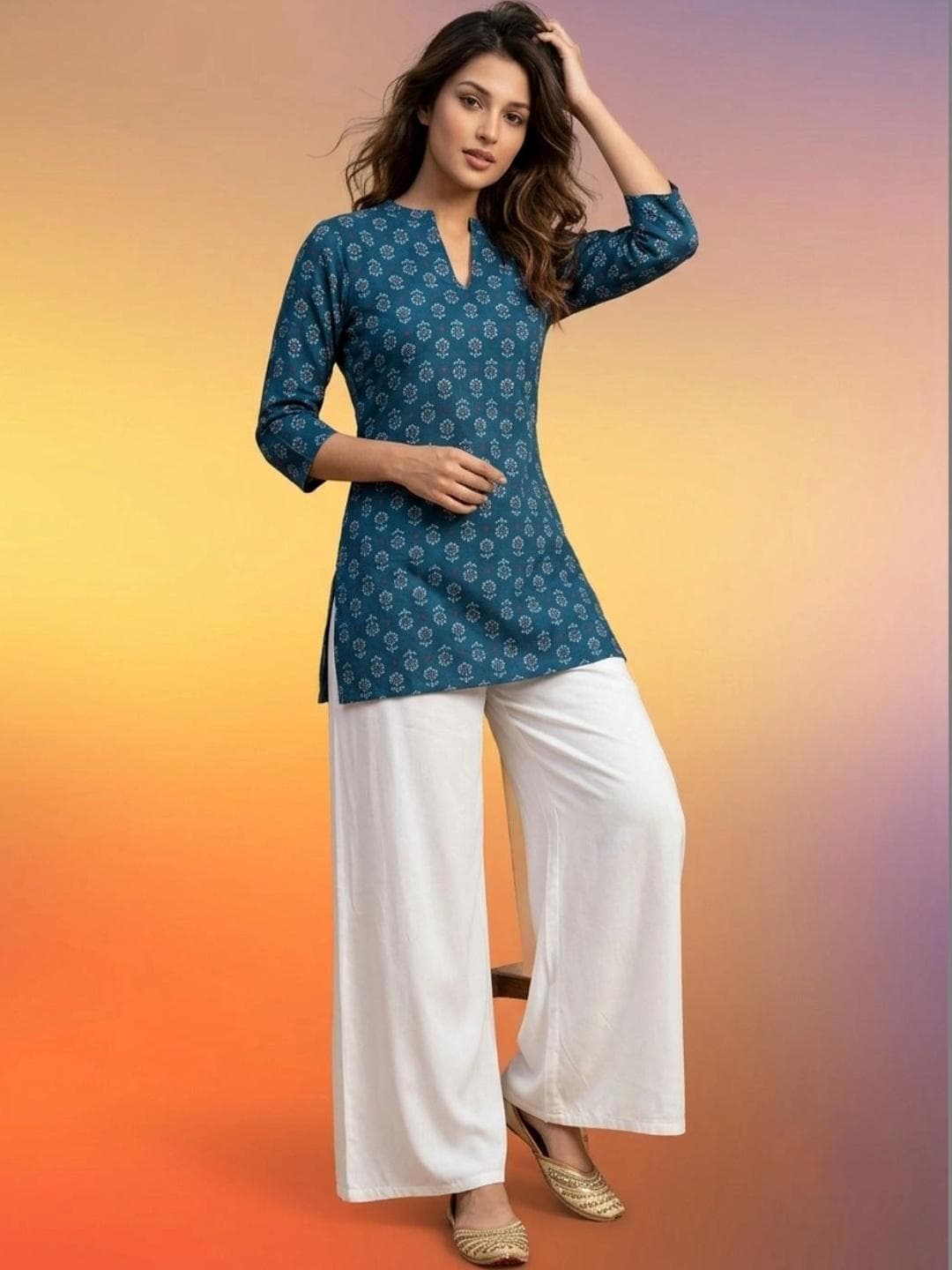 AADVIKA Women Ethnic Motifs Printed Kurta