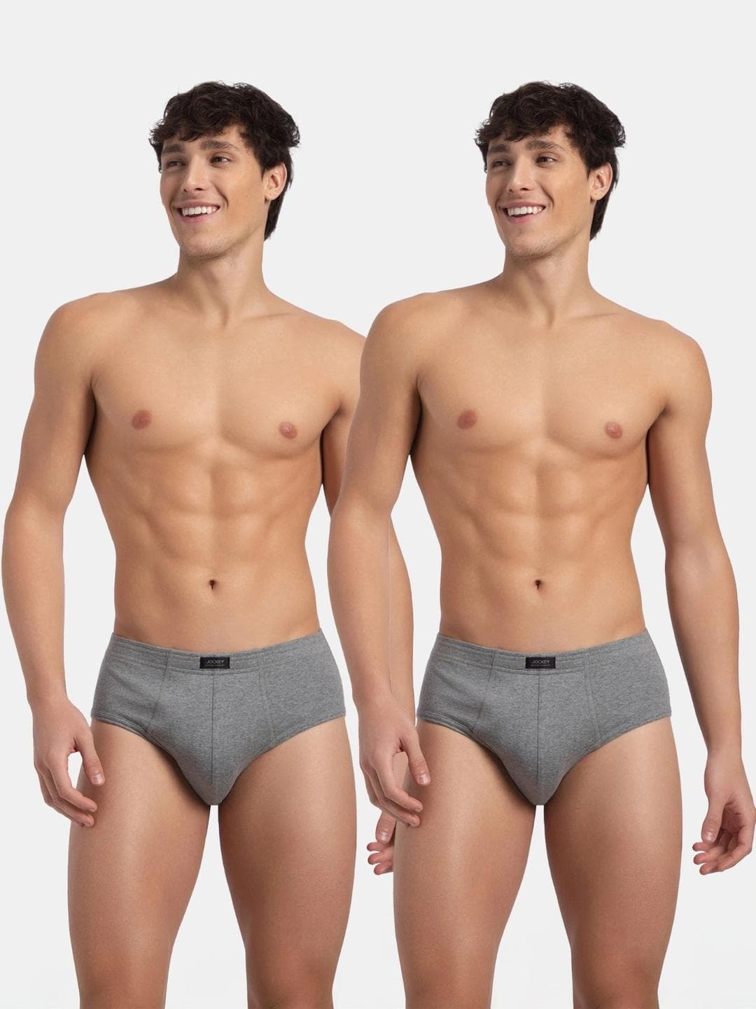 Pack Of 2 Super Combed Cotton Rib Solid Brief with StayFresh Treatment-1009