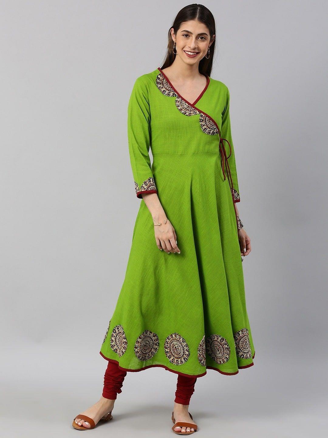 KALINI Women Patchwork Anarkali Kurta