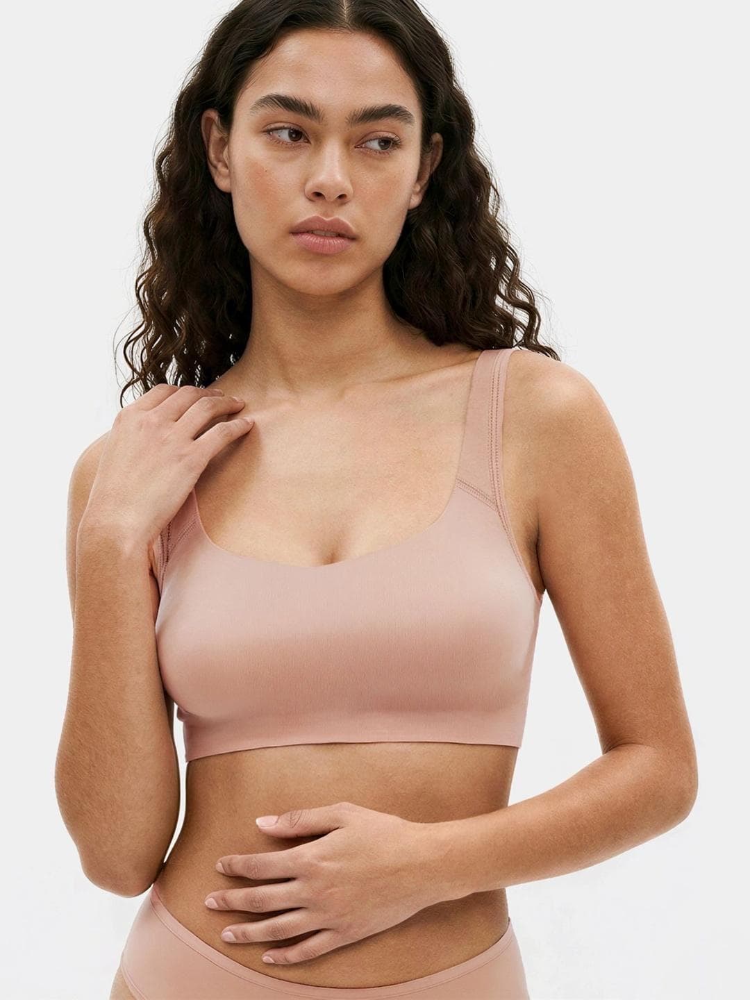 Enamor Women Bamboo Cotton Super Soft Non-Padded Wirefree Pop-on Bra- IB06
