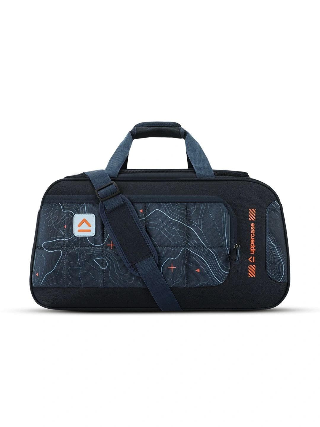 uppercase Blue Printed Travel Duffel Bag