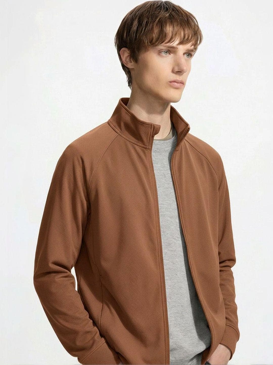 NOBERO Men Lightweight Bomber Regular Fit Zipper Jacket