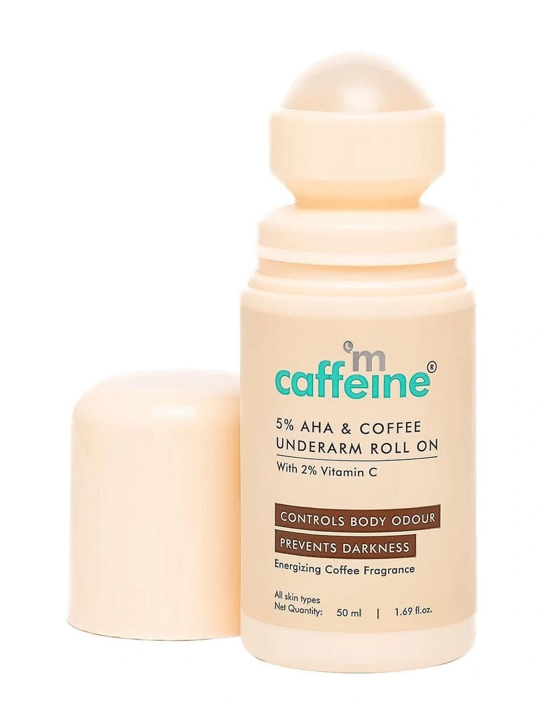 Buy MCaffeine 5% AHA & Coffee Underarm Roll On 50ml - - Personal Care for Unisex