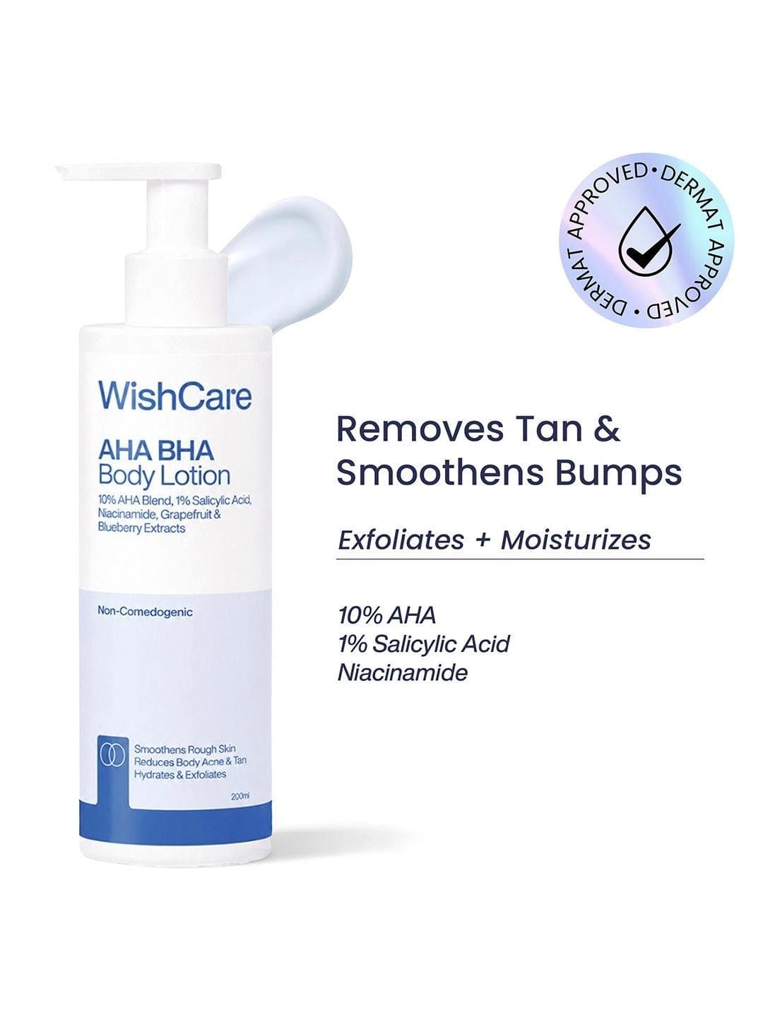 Buy WishCare AHA + BHA Body Lotion For Women & Men 200 Ml - - Personal Care for Unisex