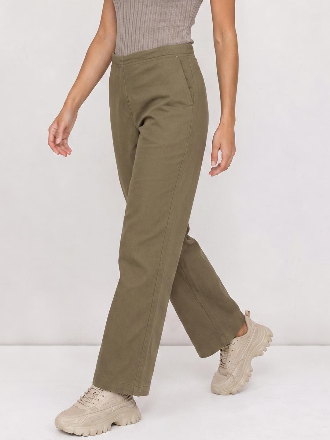 The Roadster Life Co. Women Parallel Casual Trouser