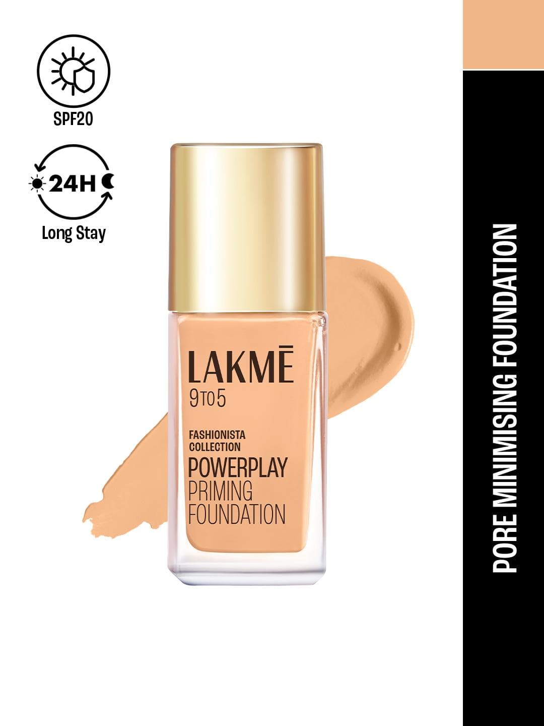 Buy Lakme 9to5 Powerplay Priming Foundation, Built In Primer, SPF 20, Warm Creme, 25 Ml - - Personal Care for Women