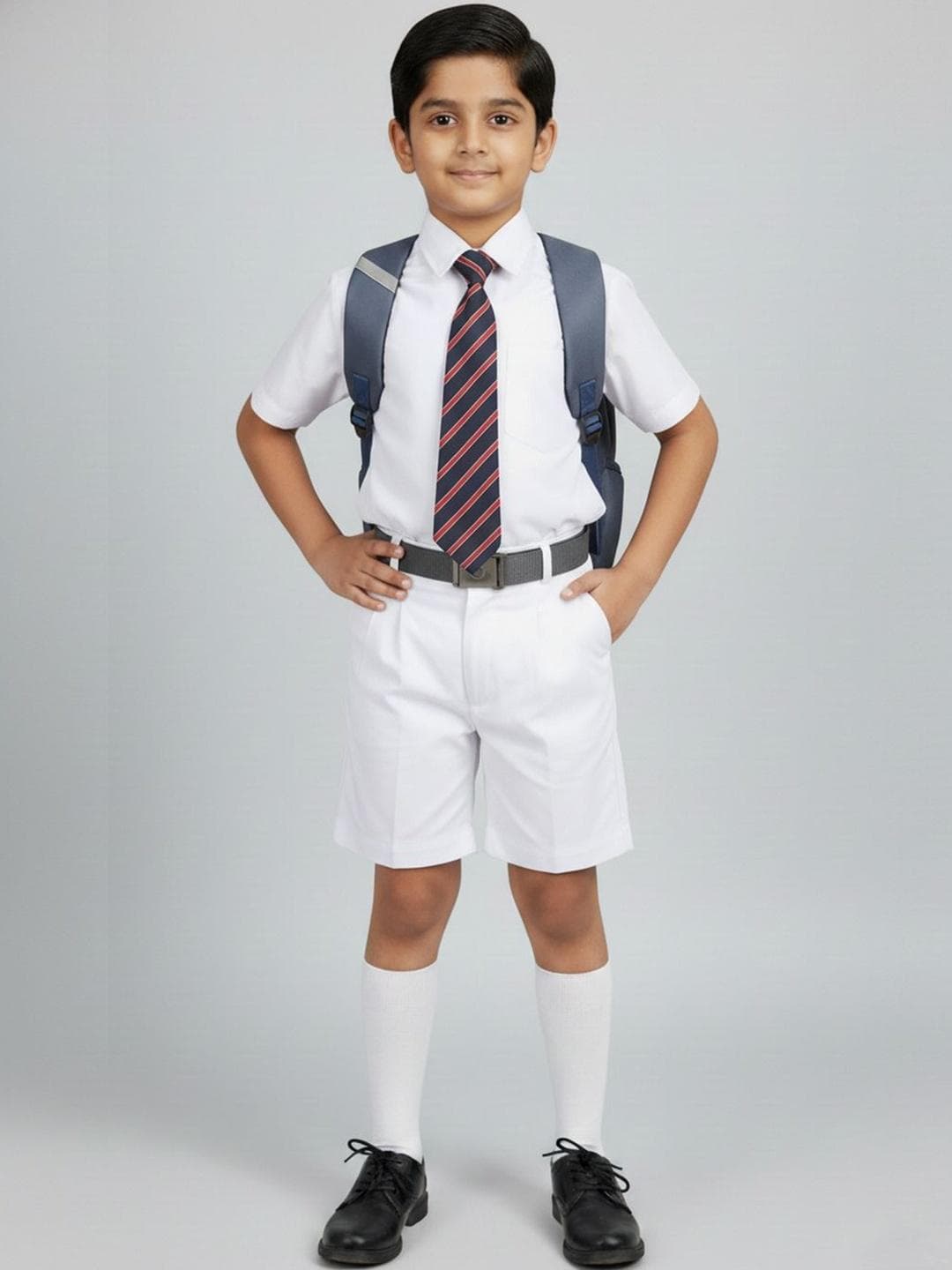 Cutiekins Boys School Uniform Solid White Shorts
