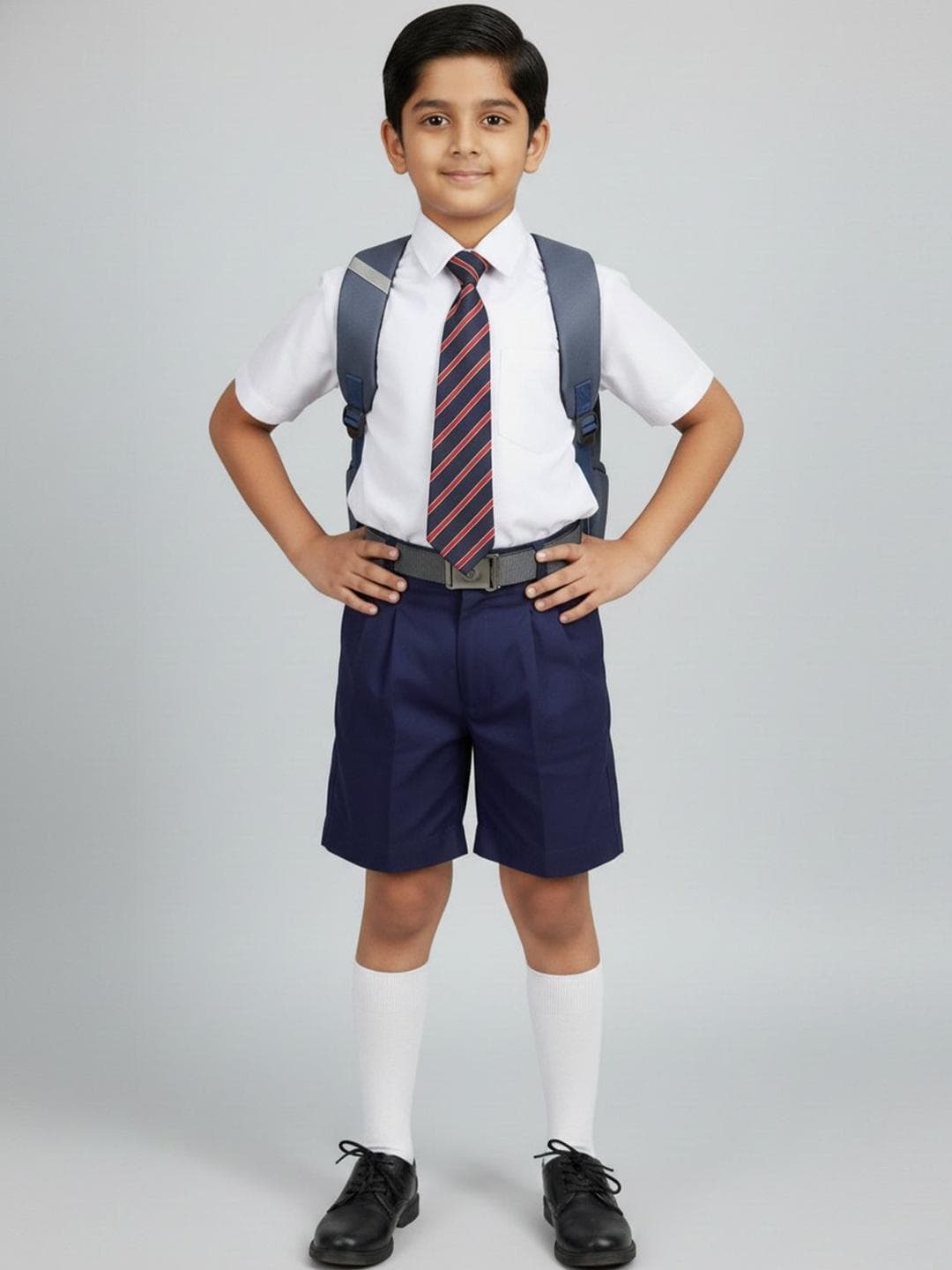 Cutiekins Boys School Uniform Solid Navy Blue Shorts