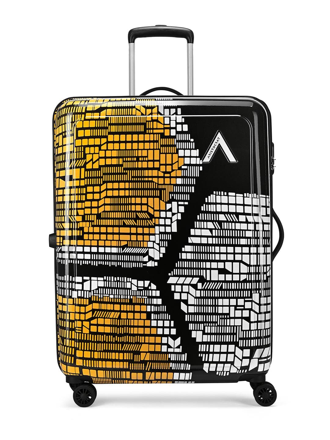 Bruce Orange Large Hard Luggage 73cm Check-in Trolley Bag with 8-Wheel & Combination Lock