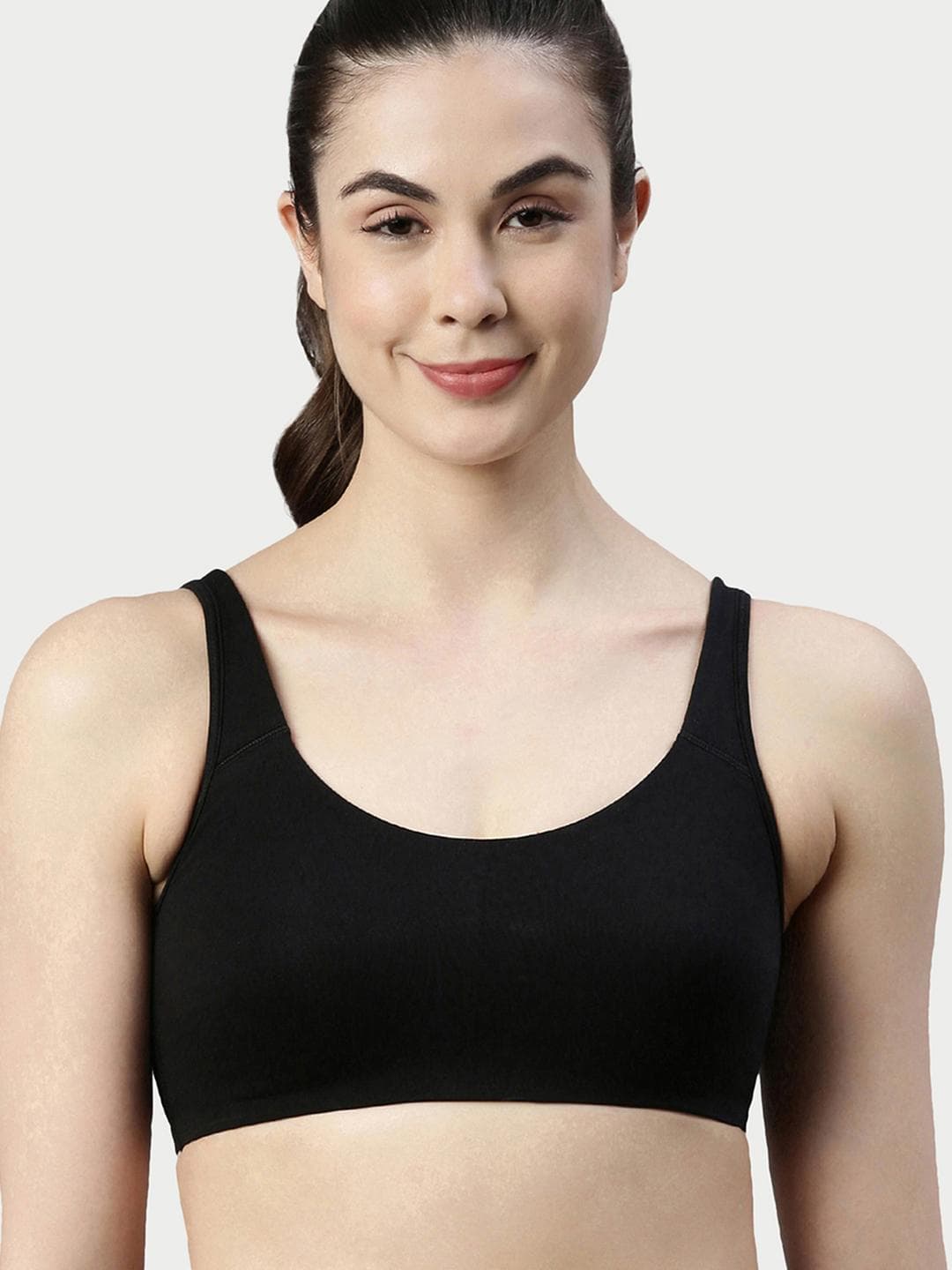 Buy Enamor Non Padded Wirefree & High Coverage Low Impact Sports Bra Sb06 - - Apparel for Women