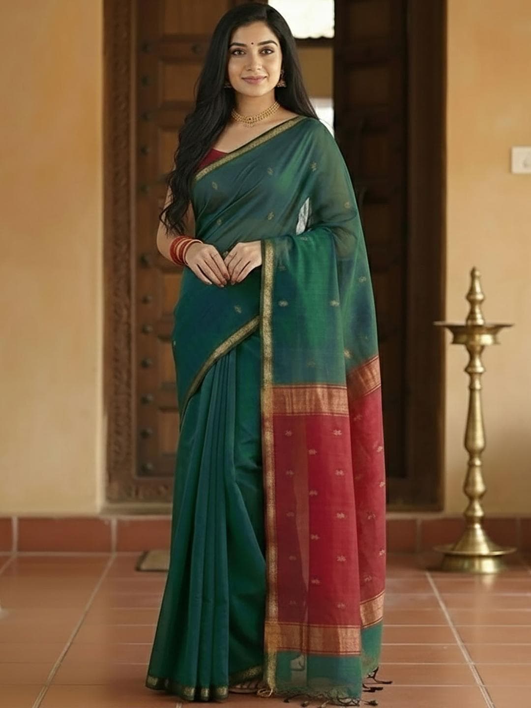 Mitera Woven Design Zari Kanjeevaram Saree