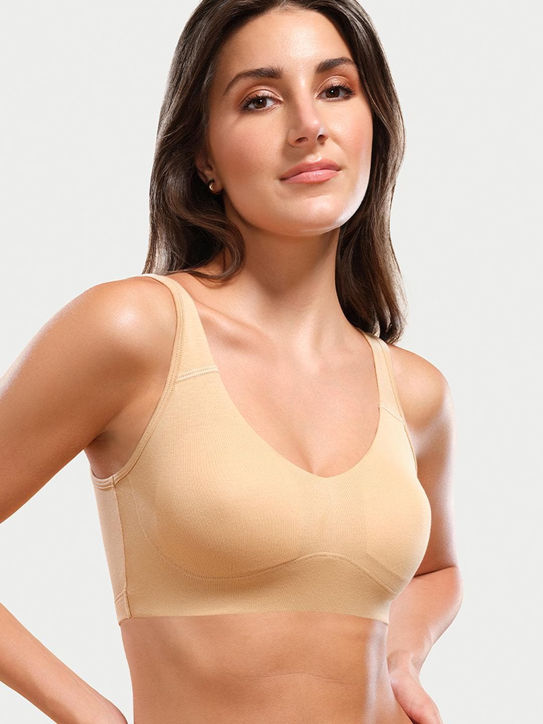 Buy Enamor Wirefree Full Coverage Cotton Lounge Pop On Bra A106 - - Apparel for Women