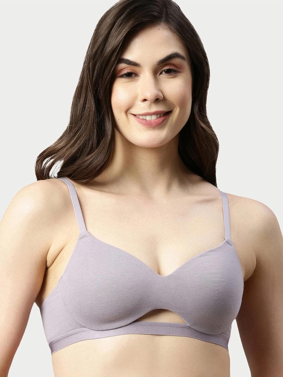 Enamor Padded Non-Wired Medium Coverage Soft Cups and Invisi Neckline T-Shirt Bra