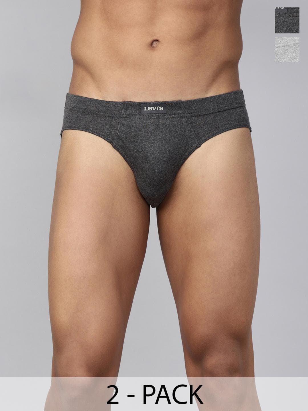 Buy Levis Men Pack Of 2 Solid Pure Cotton Brief With Smartskin Technology - - Apparel for Men