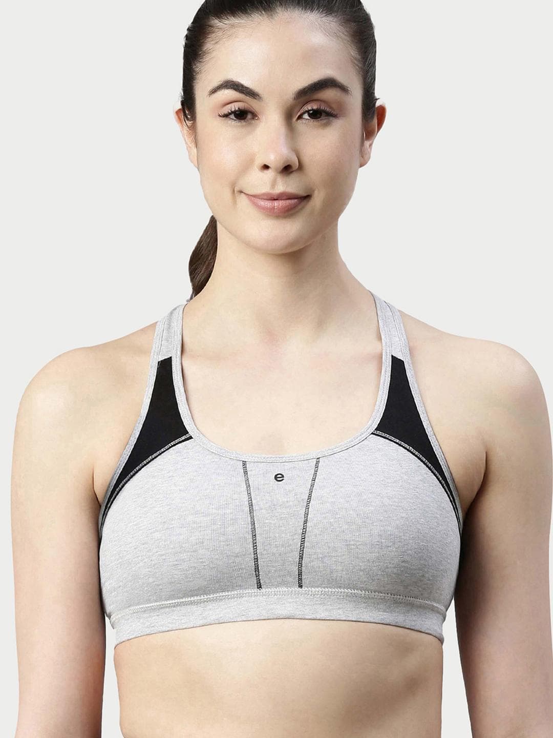 Buy Enamor Padded Wirefree High Coverage Racer Back Medium Impact Bra With Removable Pads Sb08 - - Apparel for Women
