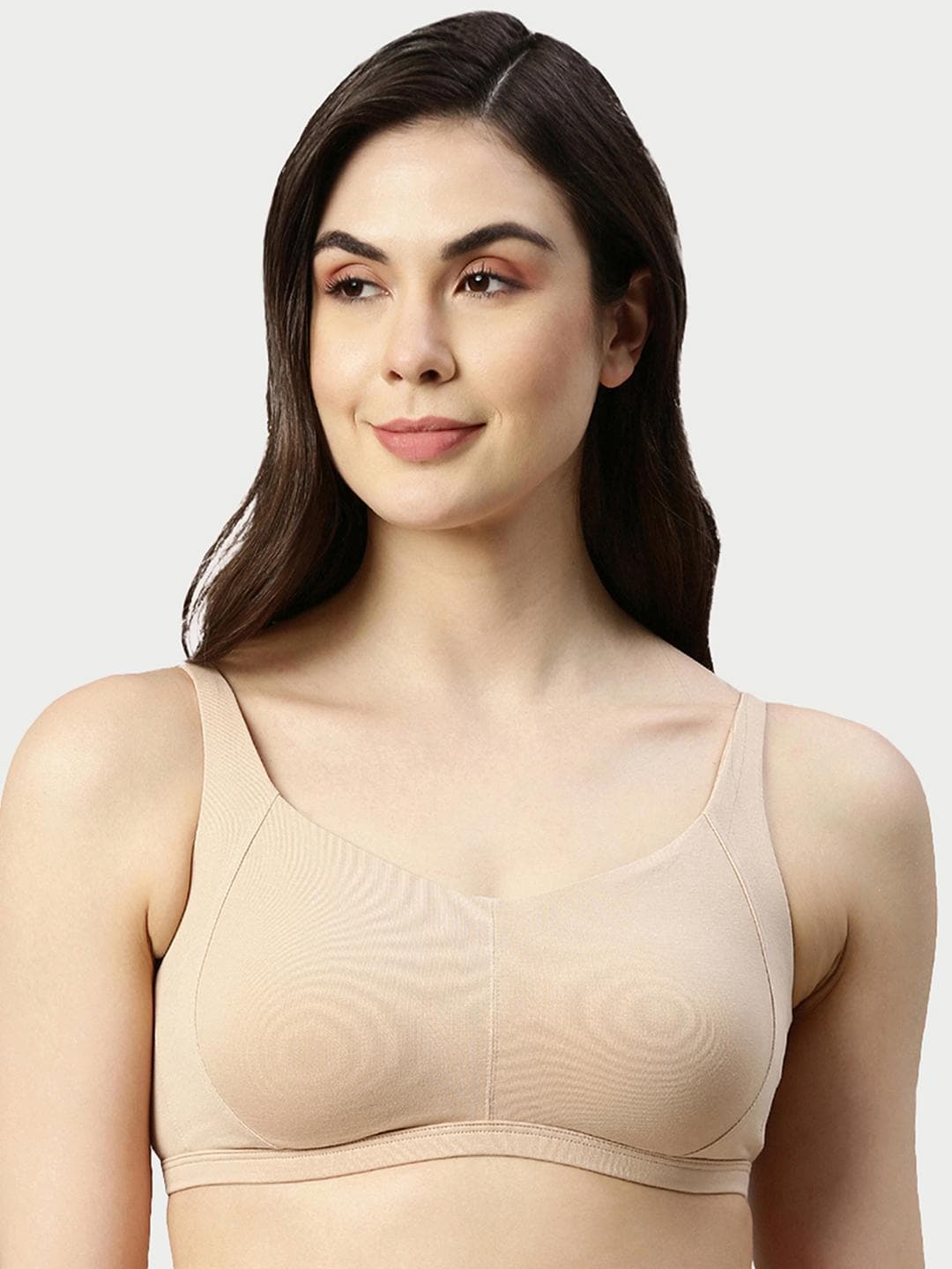 Buy Enamor Intellifresh Eco Antimicrobial Cotton Minimizer Bra A058 - - Apparel for Women