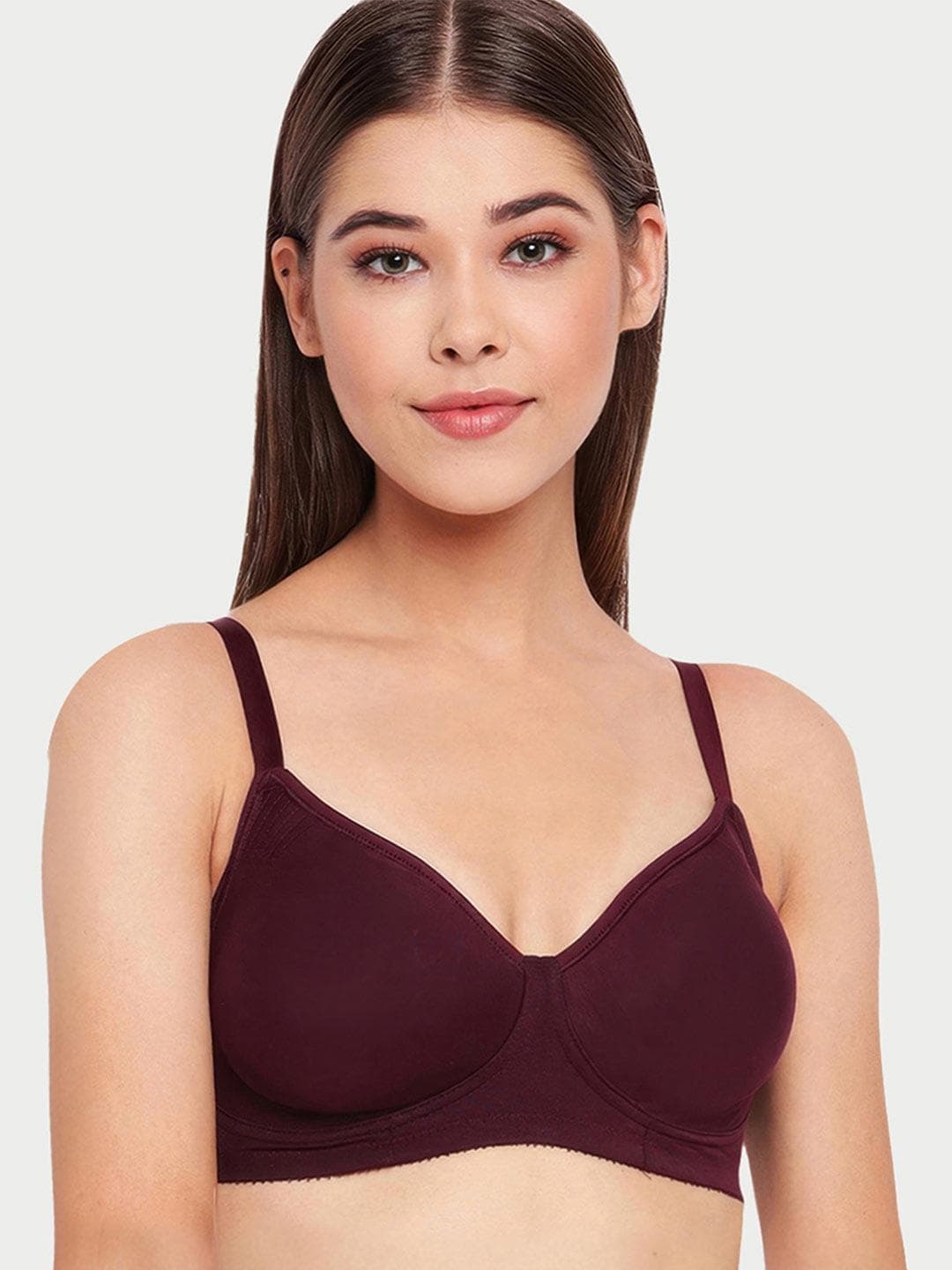 Enamor Purple Fab-Cool Side Support Shaper Cotton Everyday Bra Non Padded and Wirefree