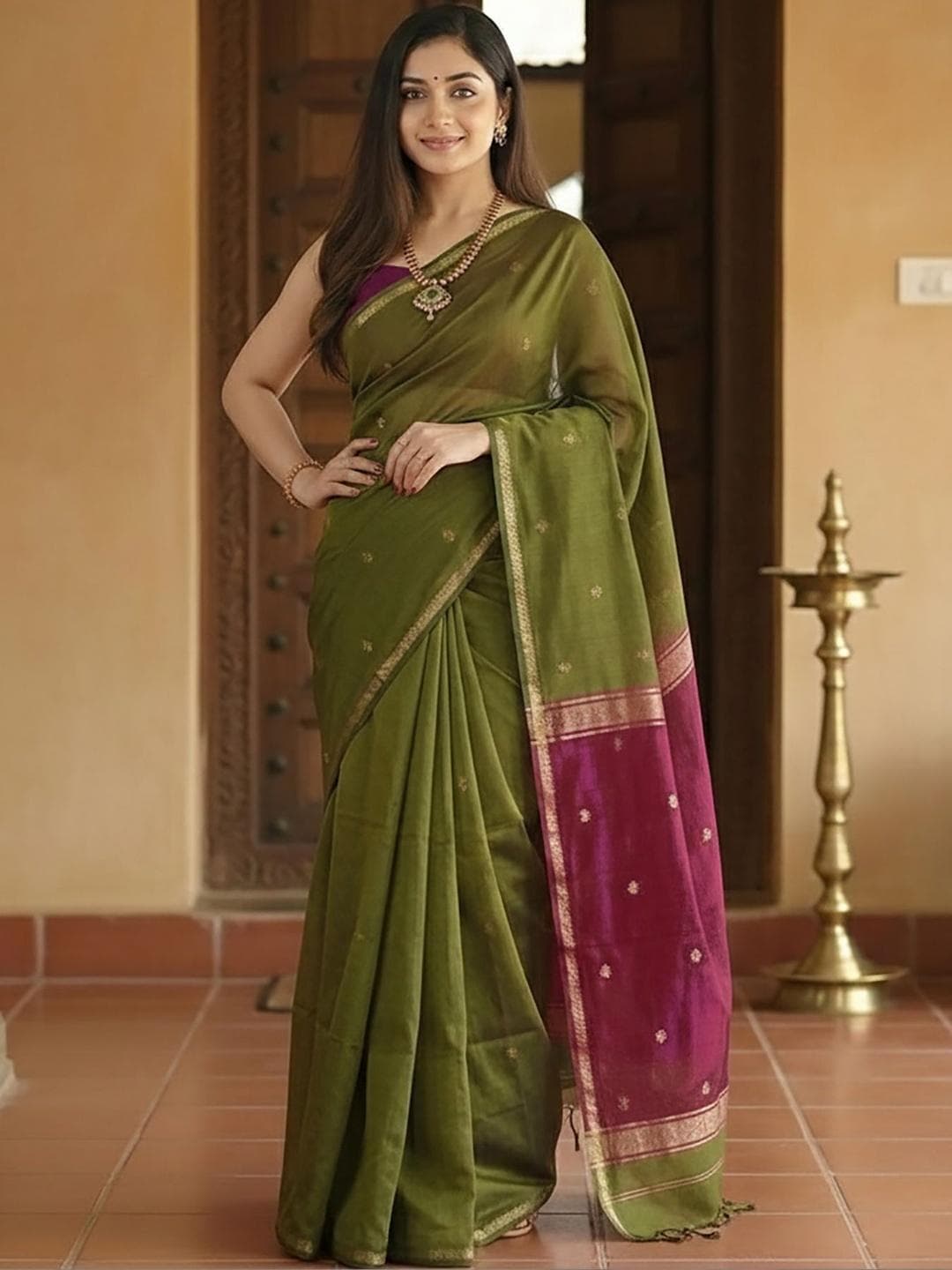 Mitera Woven Design Zari Kanjeevaram Saree