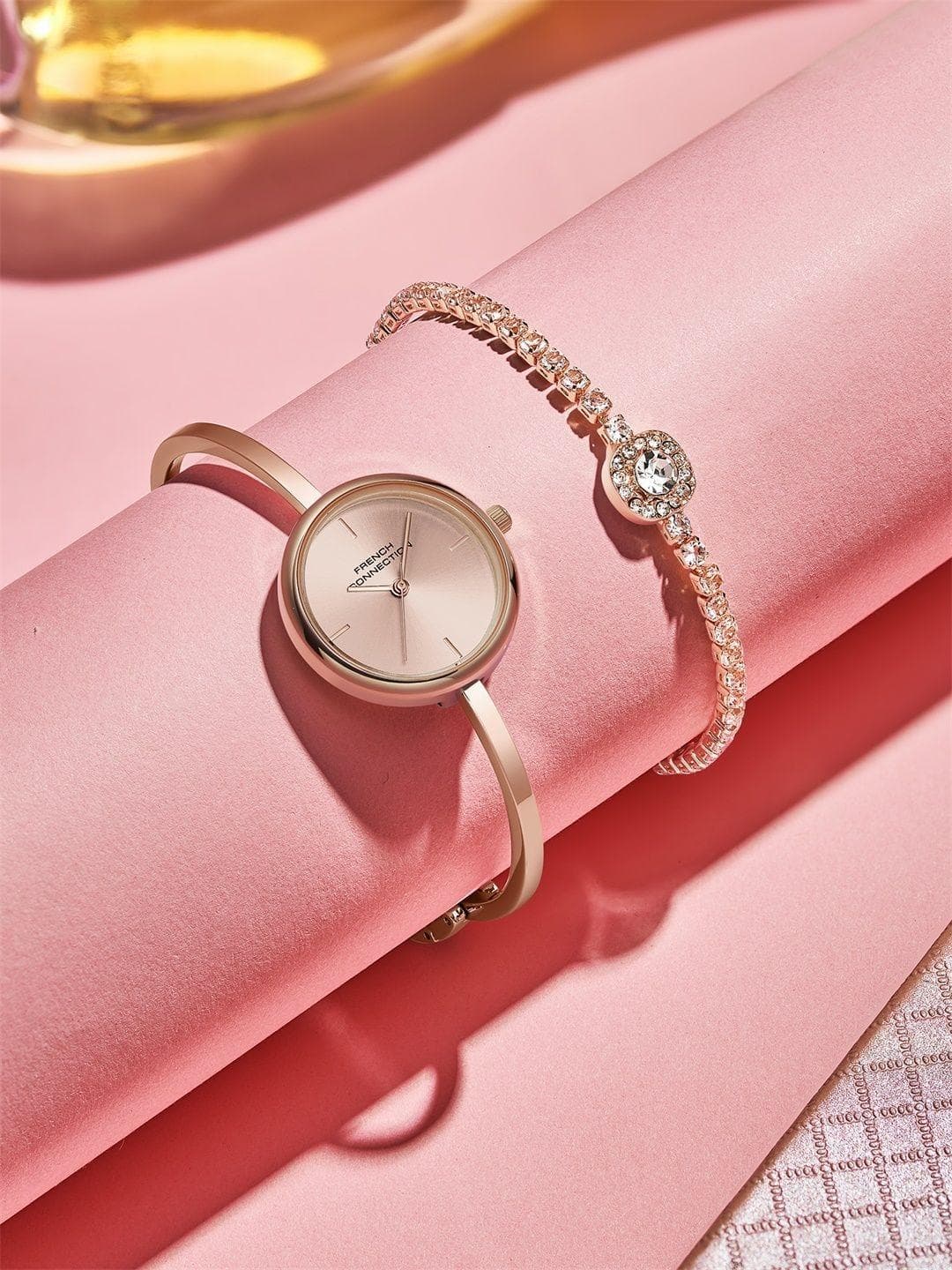 French Connection Metal Watch Gift Set FCB26RGM