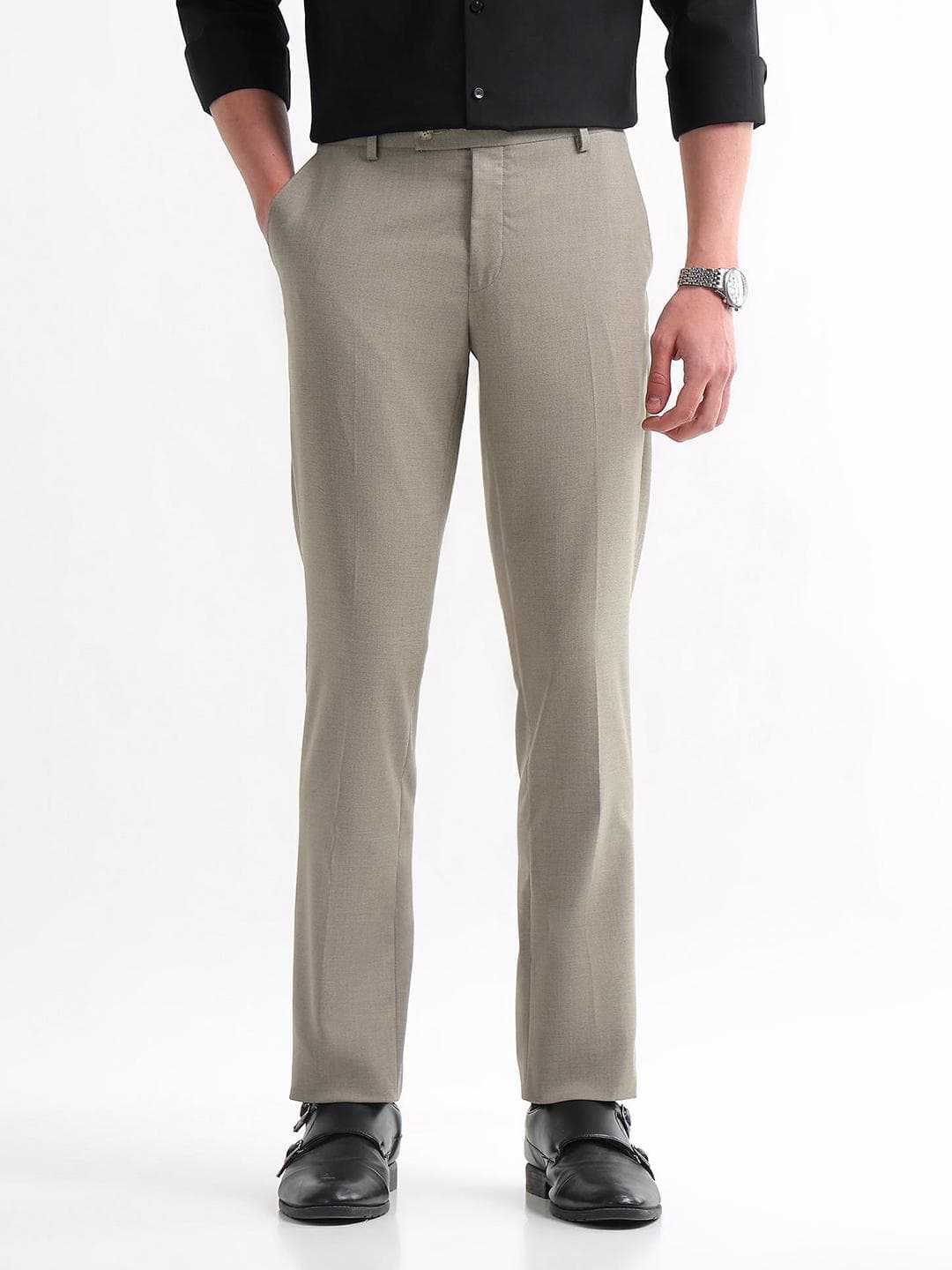 Arrow Men Hudson Tailored Fit Formal Trousers