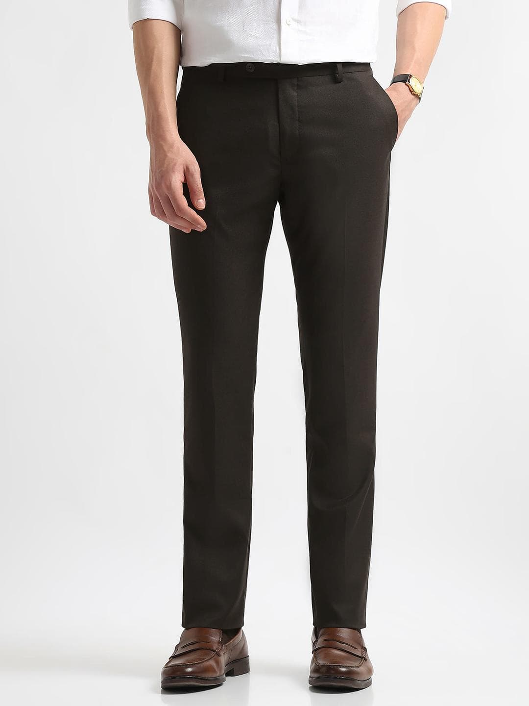 Arrow Men Hudson Tailored Fit Formal Trousers