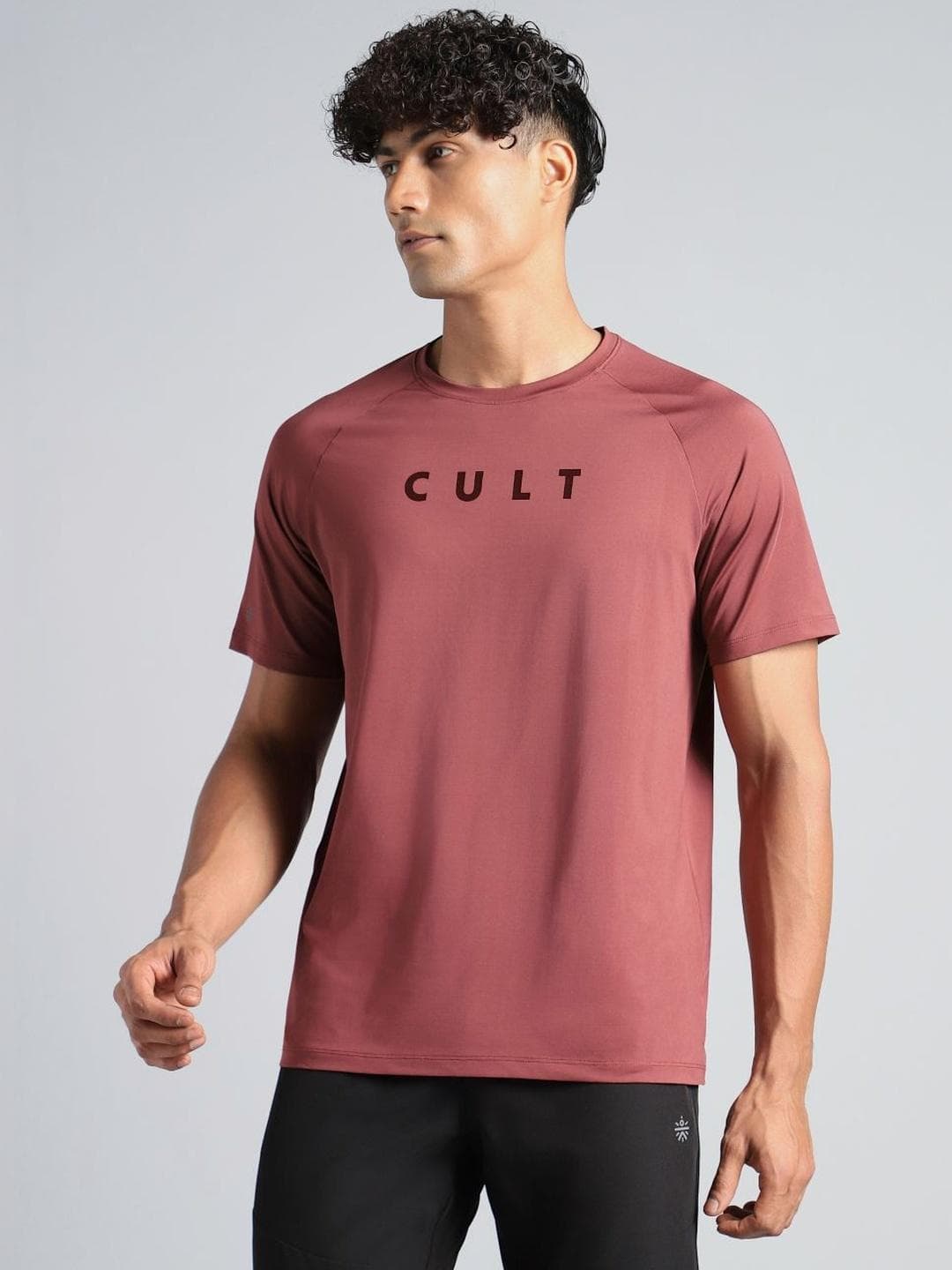 CULT Men's Maroon Pro Run Athlete T-shirt