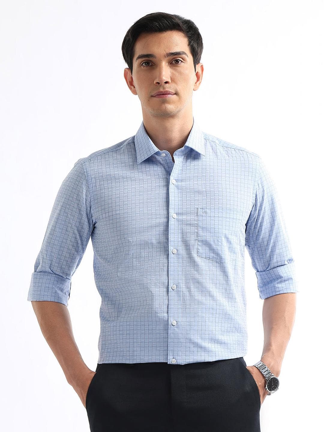 Arrow Slim Fit Checked Pure Cotton Formal Shirt