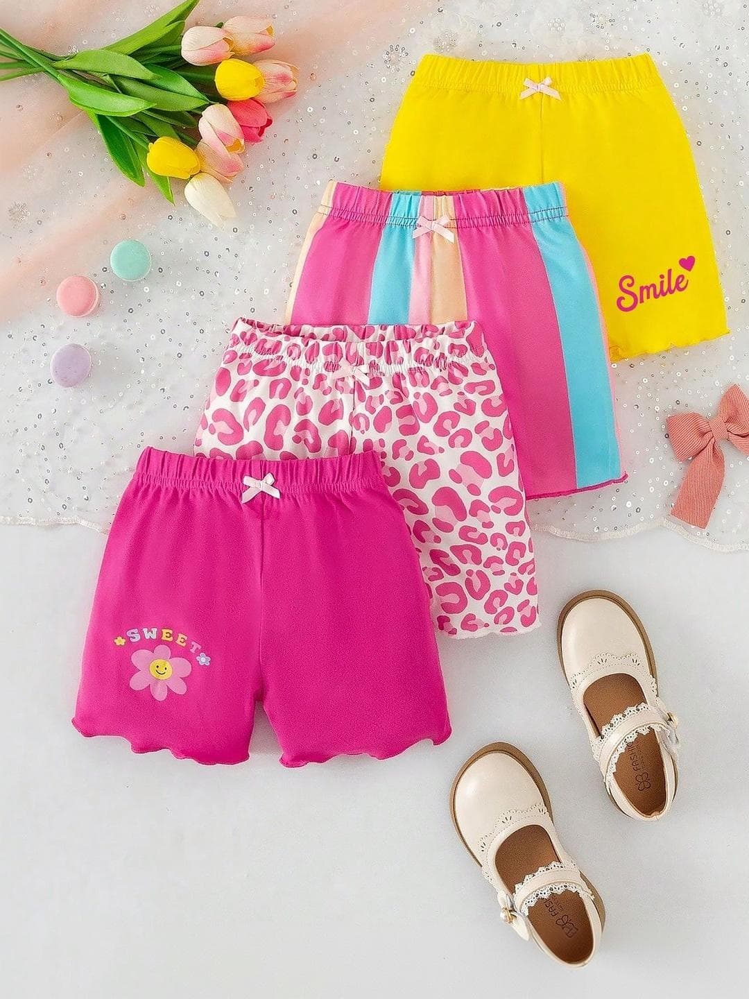 KEESOR Girls Printed Shorts