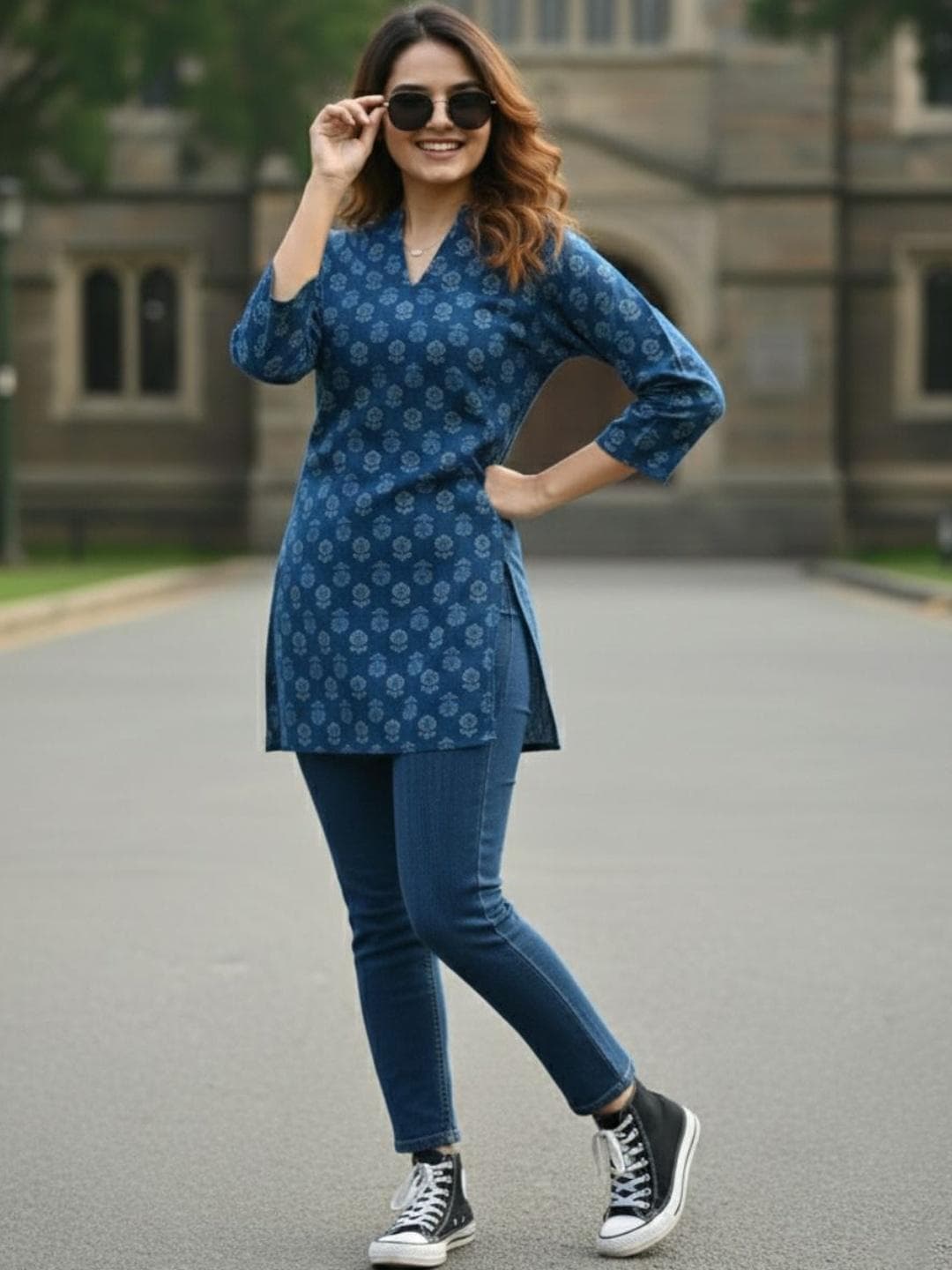 AADVIKA Women Ethnic Motifs Printed Kurta