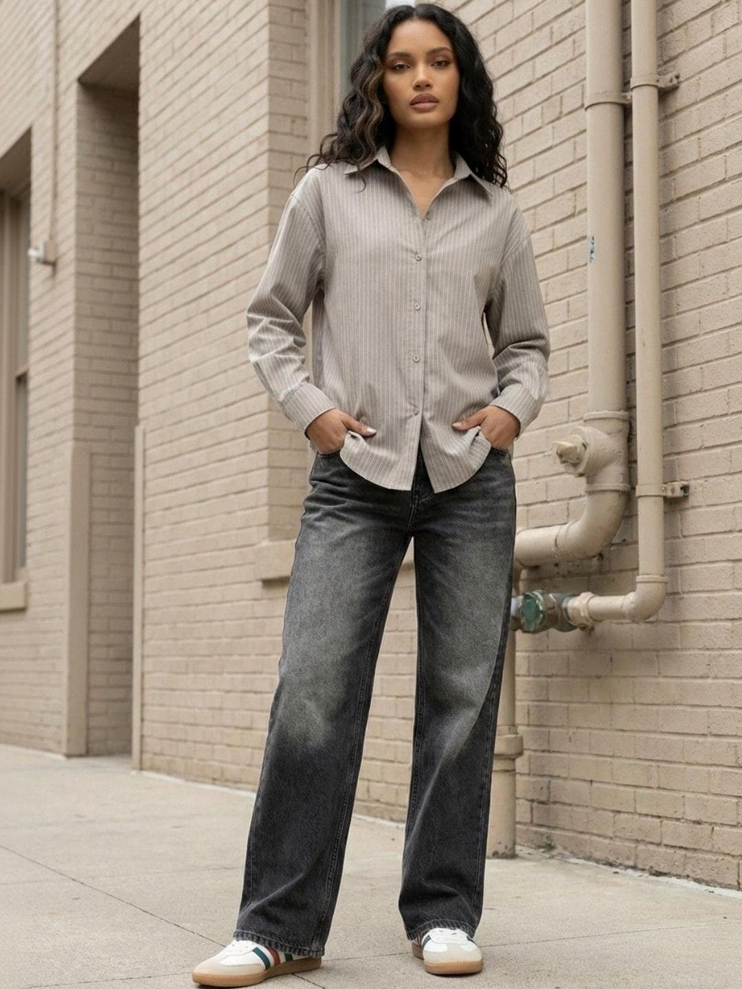 DressBerry Women Smart Striped Casual Shirt