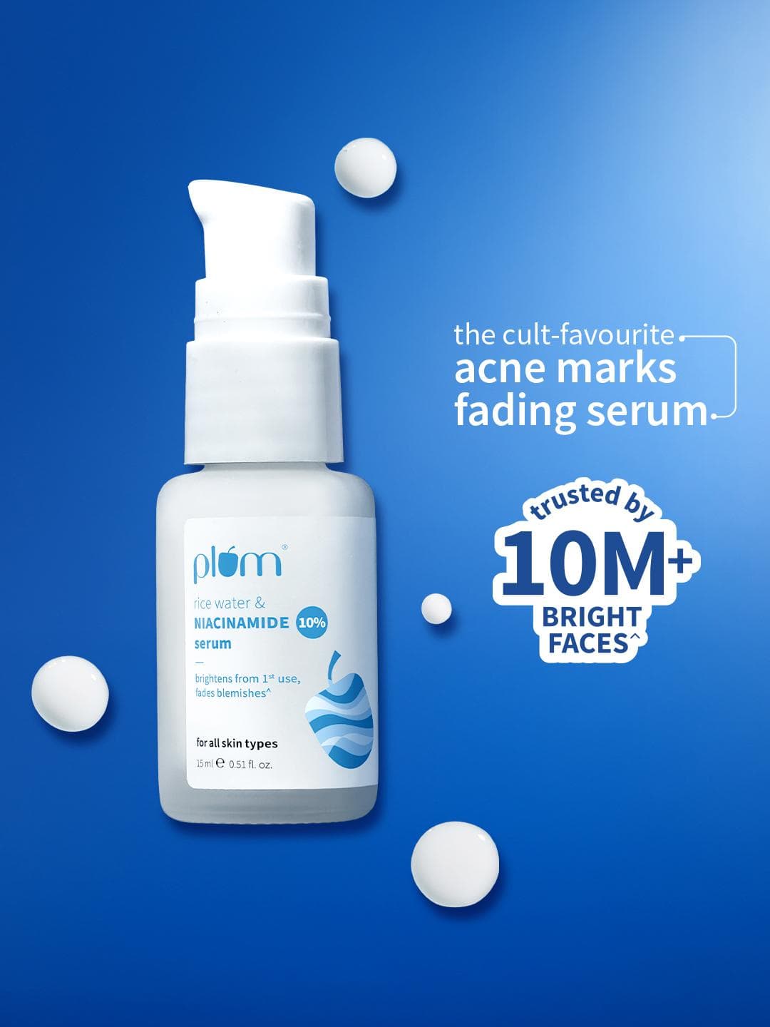 Plum 10% Niacinamide Face Serum with Rice Water - 15 ml