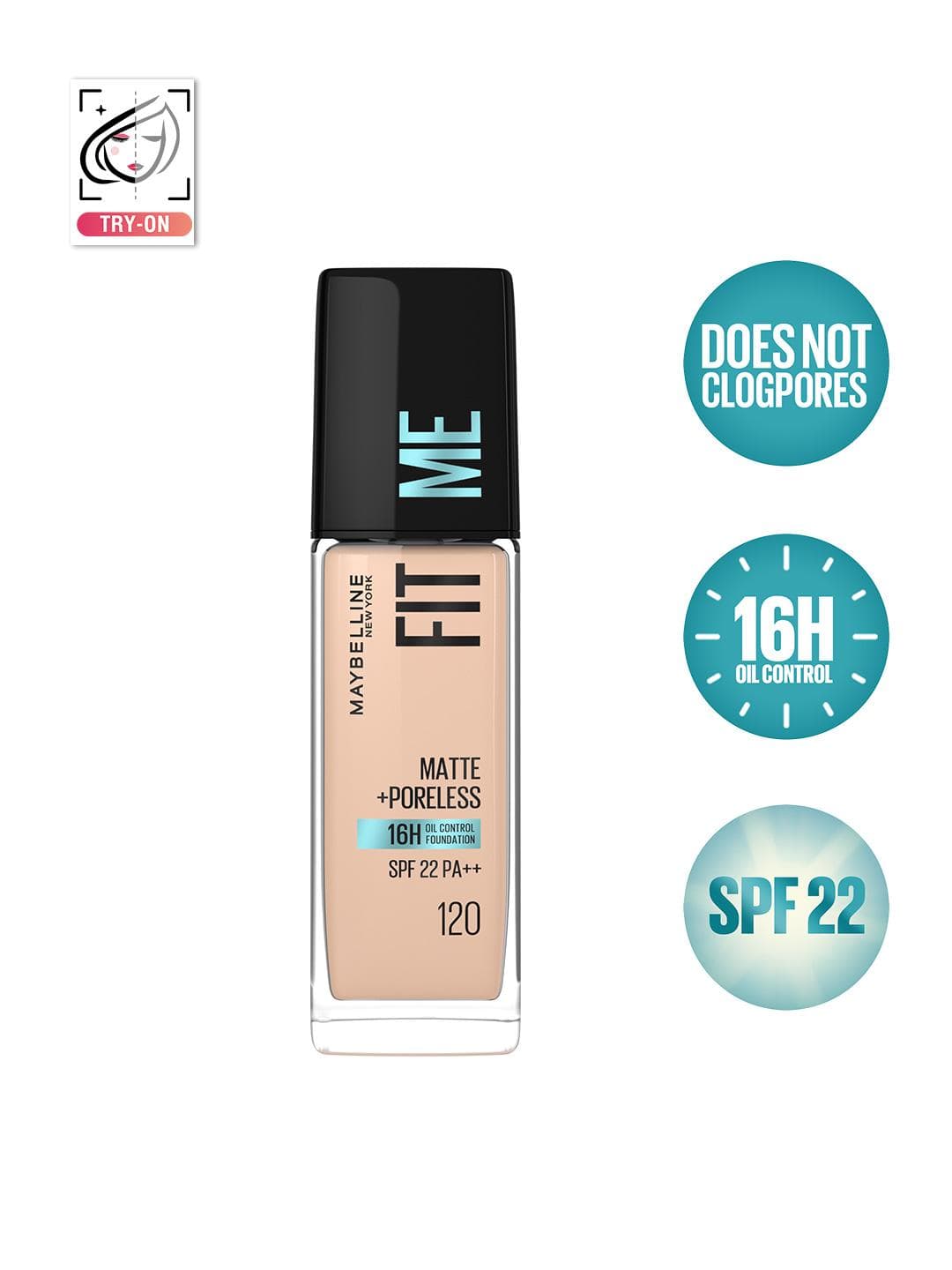 Buy Maybelline New York Fit Me Matte+Poreless Liquid Foundation 30 Ml Classic Ivory 120 - - Personal Care for Women