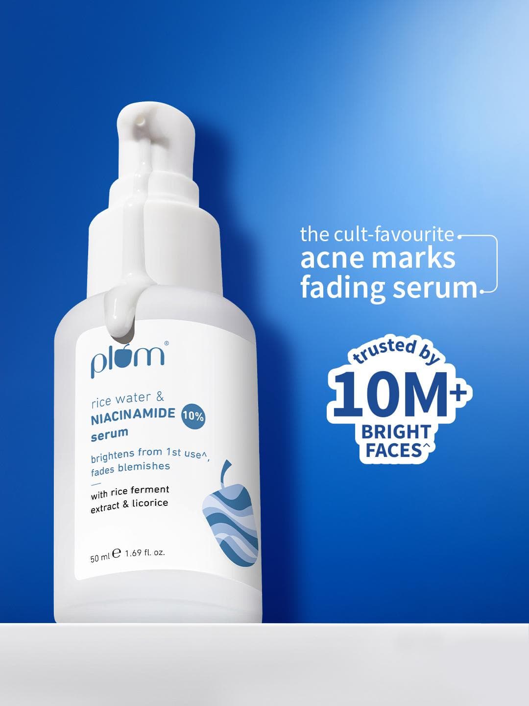 Plum 10% Niacinamide Brightening Face Serum With Rice Ferment Extract & Licorice - 50ml